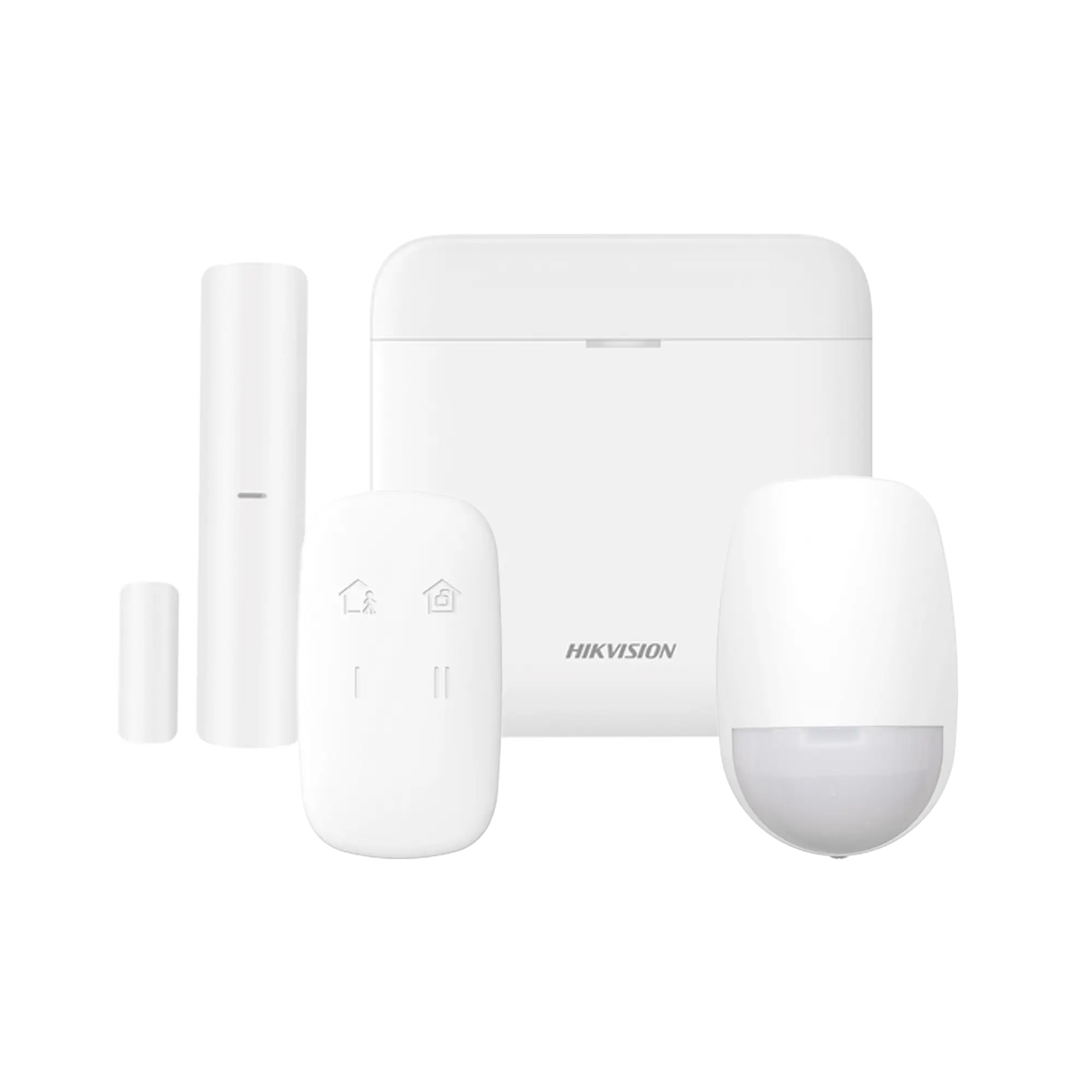 (AX PRO) KIT de Alarma AX PRO / Incluye: 1 Hub con bateria de respaldo / 1 Sensor PIR / 1 Contacto Magnético / 1 Control Remoto / WiFi / Compatible con Hik-Connect P2P
