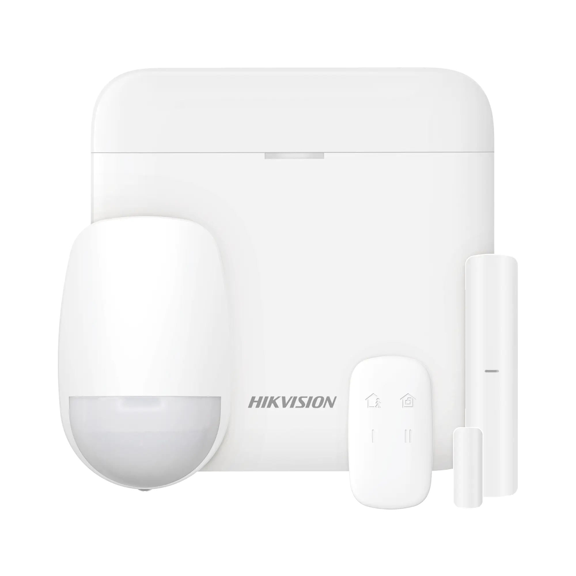(AX PRO) KIT de Alarma AX PRO con GSM (3G/4G) / Incluye: 1 Hub con bateria de respaldo / 1 Sensor PIR / 1 Contacto Magnético / 1 Control Remoto / Wi-Fi / Compatible con Hik-Connect P2P
