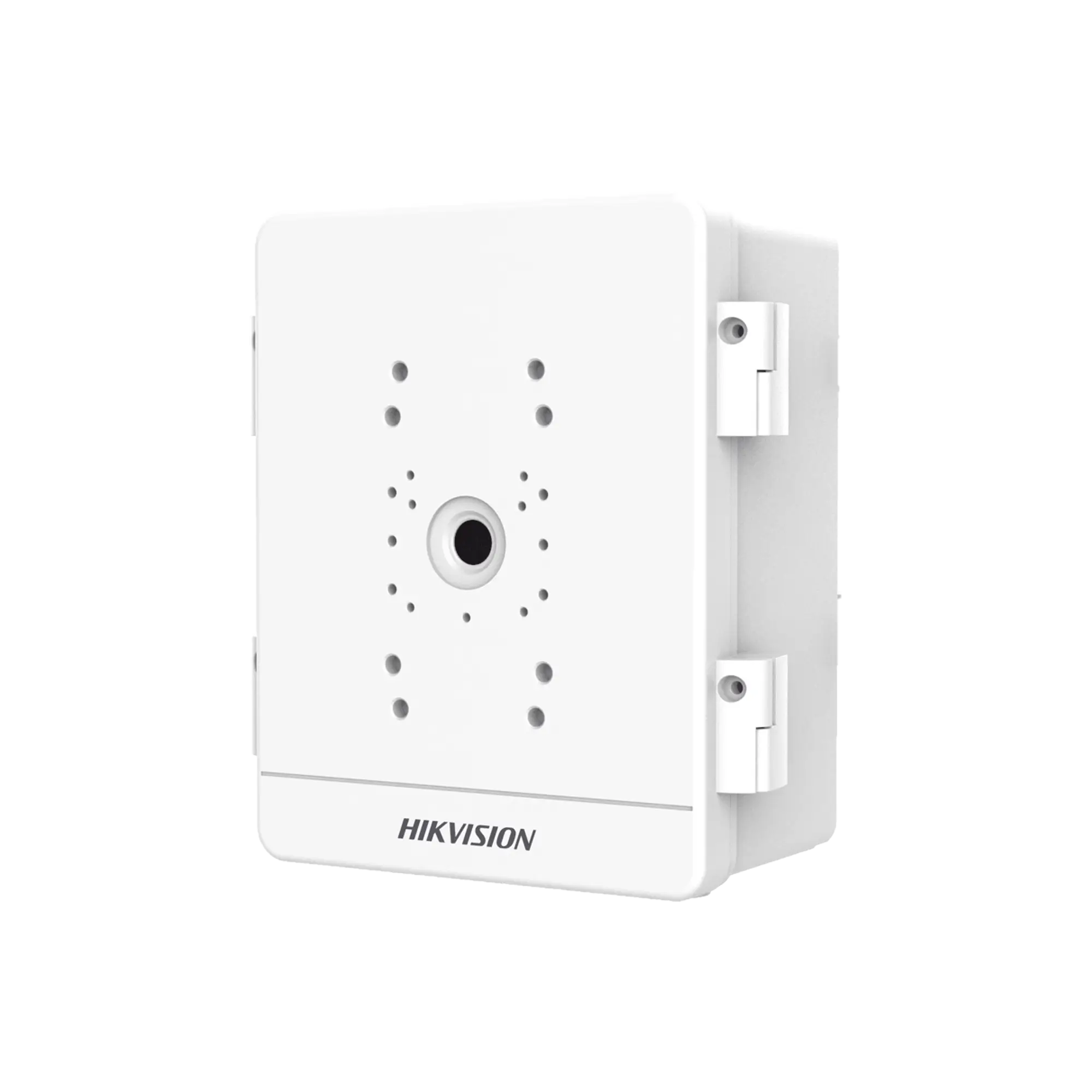 Caja para Videovigilancia para Exterior / Uso en Pared o Poste / IP66 / IK10 / Dimensiones: 387 X 432 X 225 mm / Soporta 3 Dispositivos (PTZ, Bocinas, Cámaras Fijas)