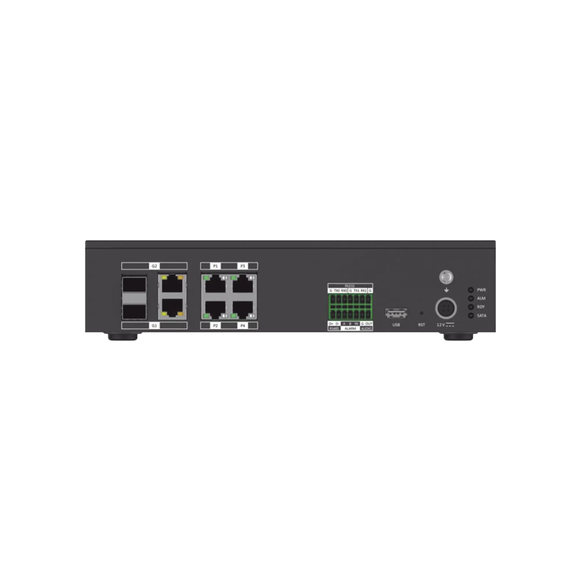 Servidor De Trafico Vehicular / 8 CH de Video / H.265 / Interfaz Optica 2 / Hasta 4 TB HDD