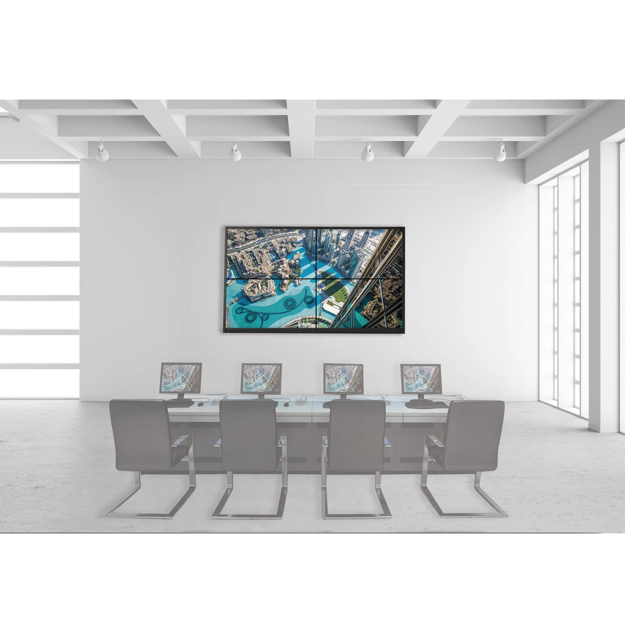Kit Videowall 2X2 / Incluye 4 Pantallas de 46″ / Decoder / Base de Pared / Accesorios de Instalación