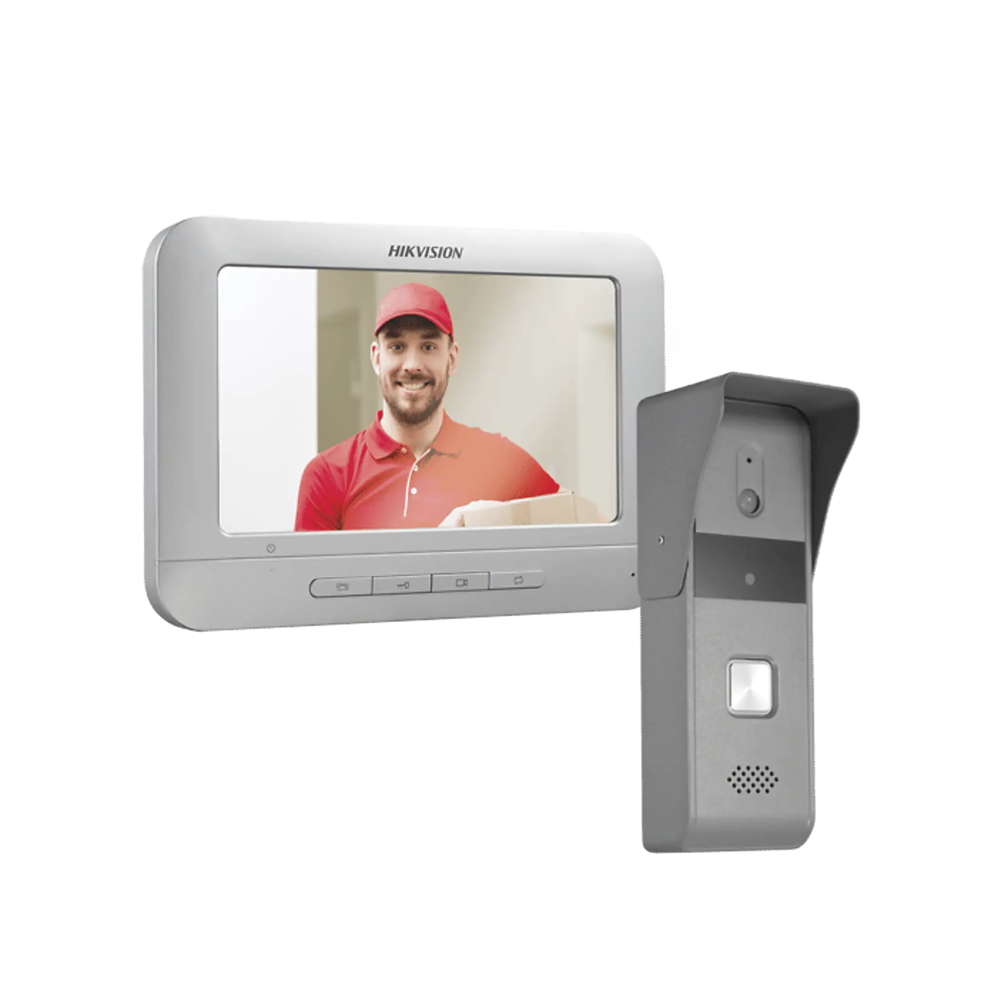 Kit de Videoportero Analógico con Pantalla LCD a Color de 7″ / Frente de Calle para Exterior IP65 / Salida de Relevador