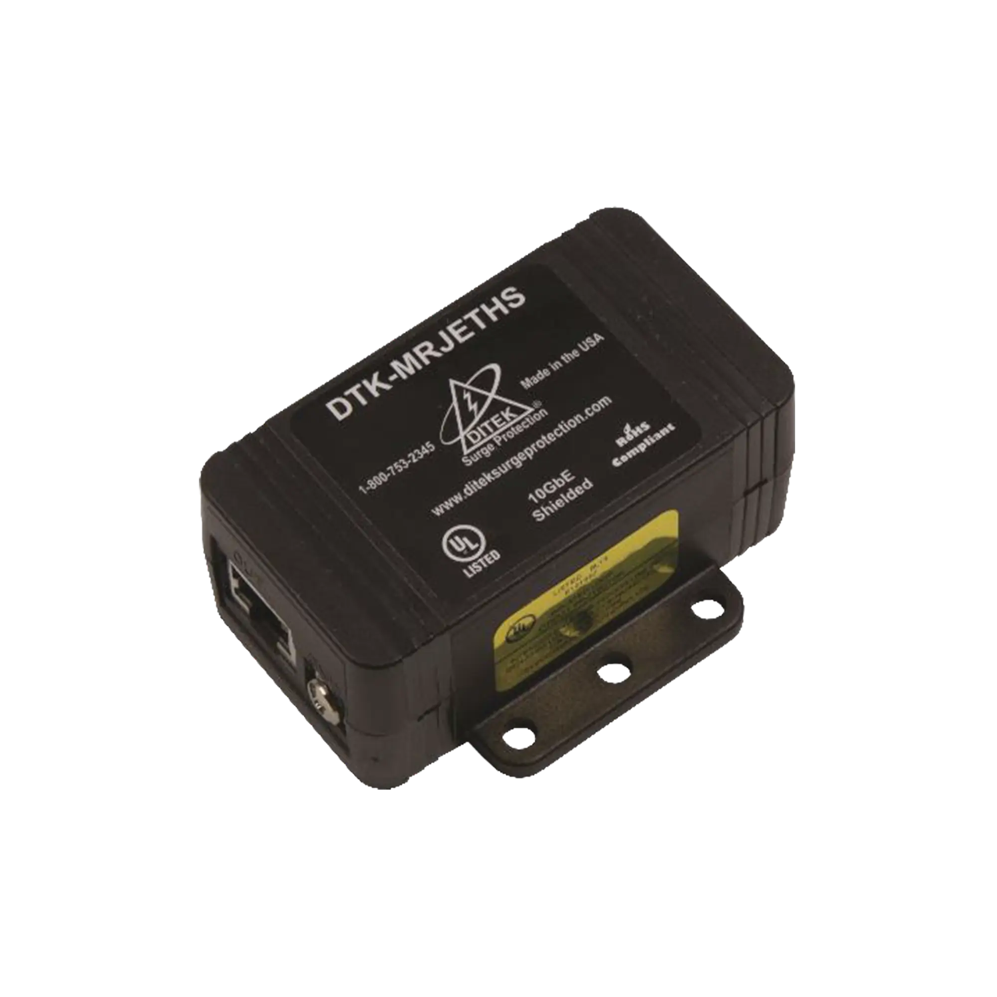 Protector de un solo canal 10GbE para sistemas de CCTV , Ideal para protección de cableado categoría CAT5e, CAT6 y CAT6A.