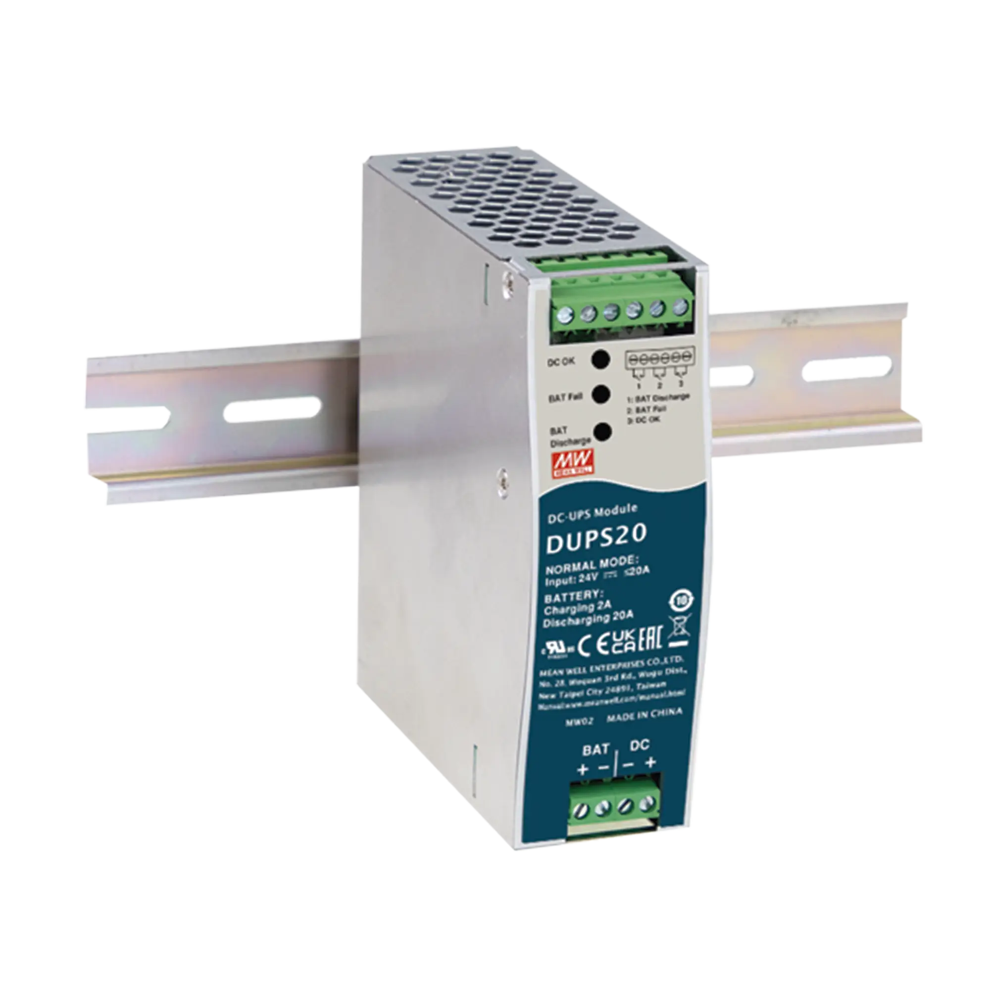 UPS PARA CD / 24VCD 20A / RIEL DIN / PARA BATERÍAS DE 4 A 135 AH