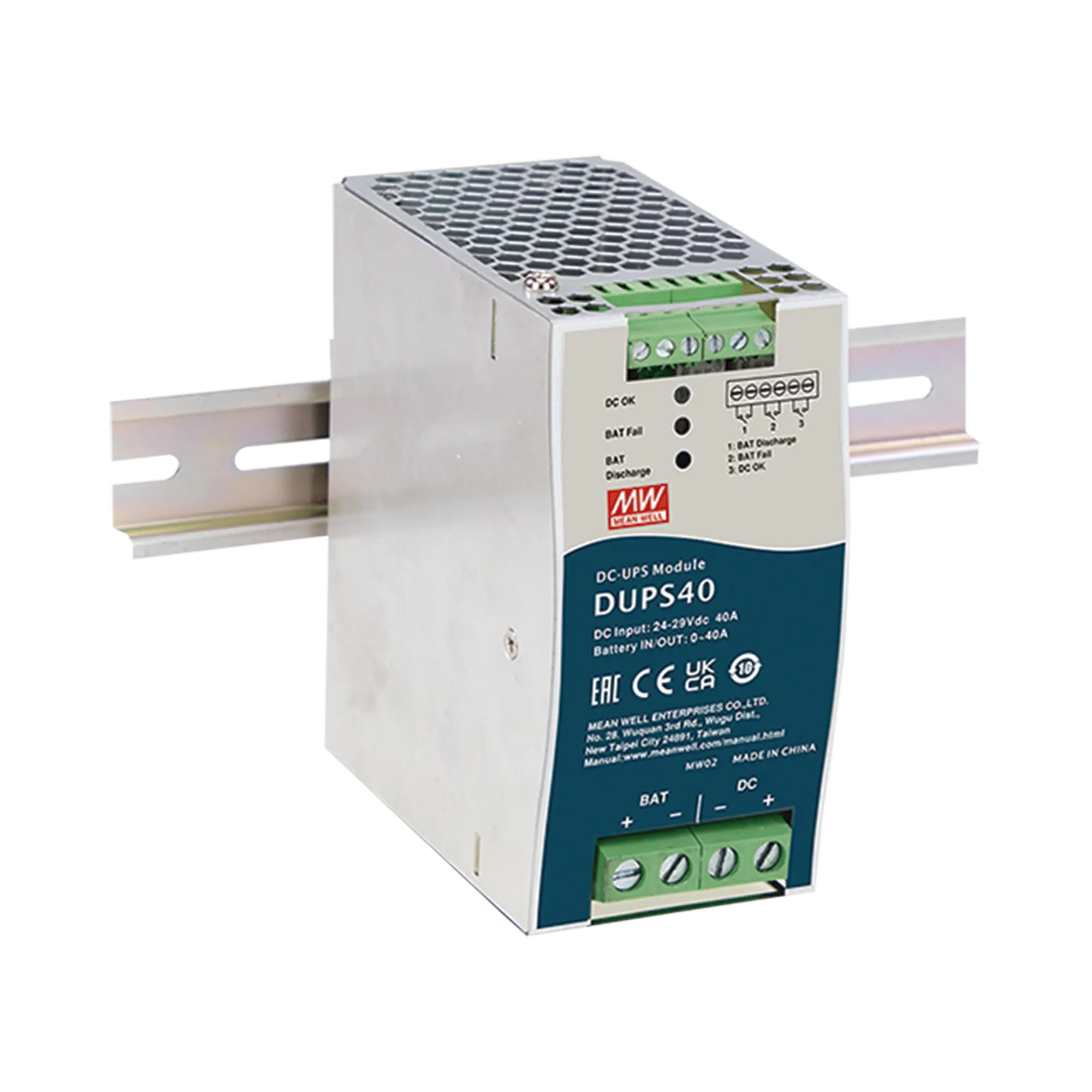 UPS PARA CD / 24VCD 40A / RIEL DIN / PARA BATERÍAS DE 4 A 135 AH