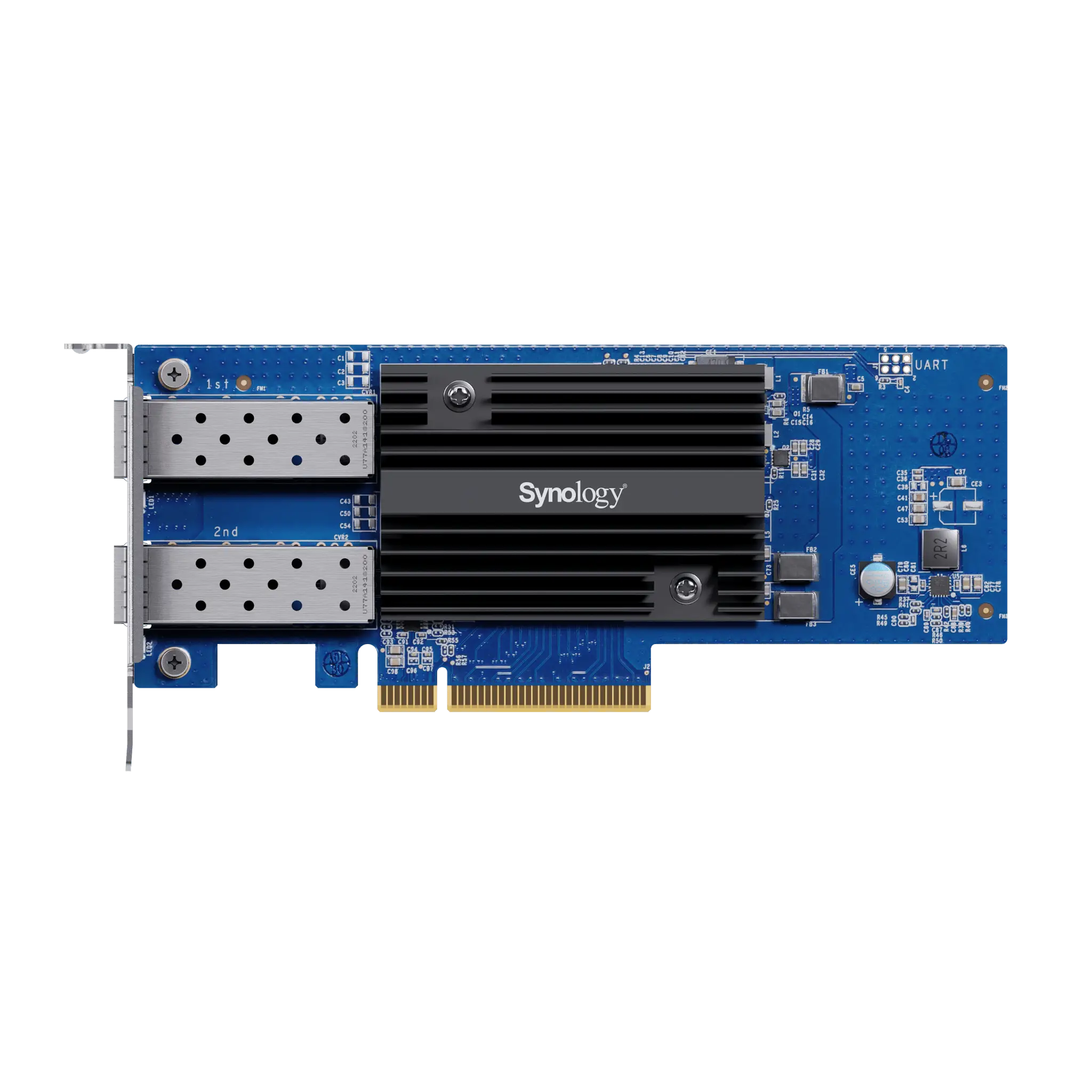 Adaptador de Red SFP+ de 10 GbE de Doble Puerto | Compatible con Synology | PCIe 3.0 x8 | Link Aggregation | Jumbo Frame 9 KB | Garantía de 5 Años.