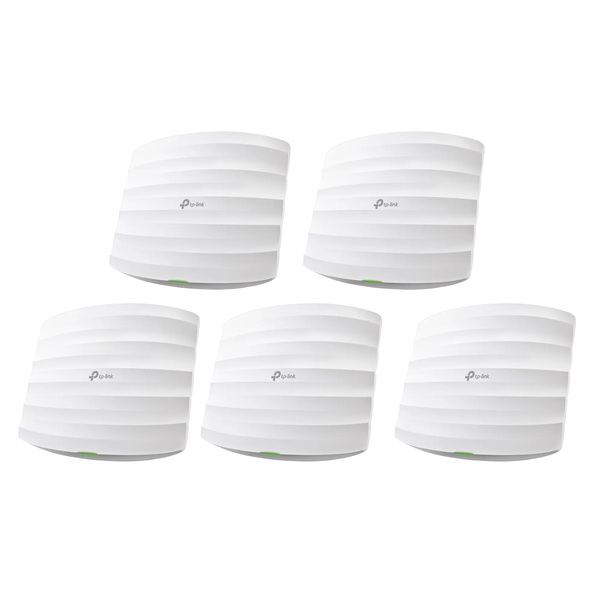Kit de 5 Puntos de Accesso Omada doble banda 802.11ac, MU-MIMO, PoE af y PoE Pasivo, soporta hasta 100 clientes, hasta 1350 Mbps.