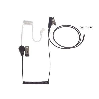 Micrófono – audífono de solapa con tubo acústico transparente para ICOM IC-F11/ 14/ 3021/ 3013/ 3103/ 3003/ 1100D/2100D