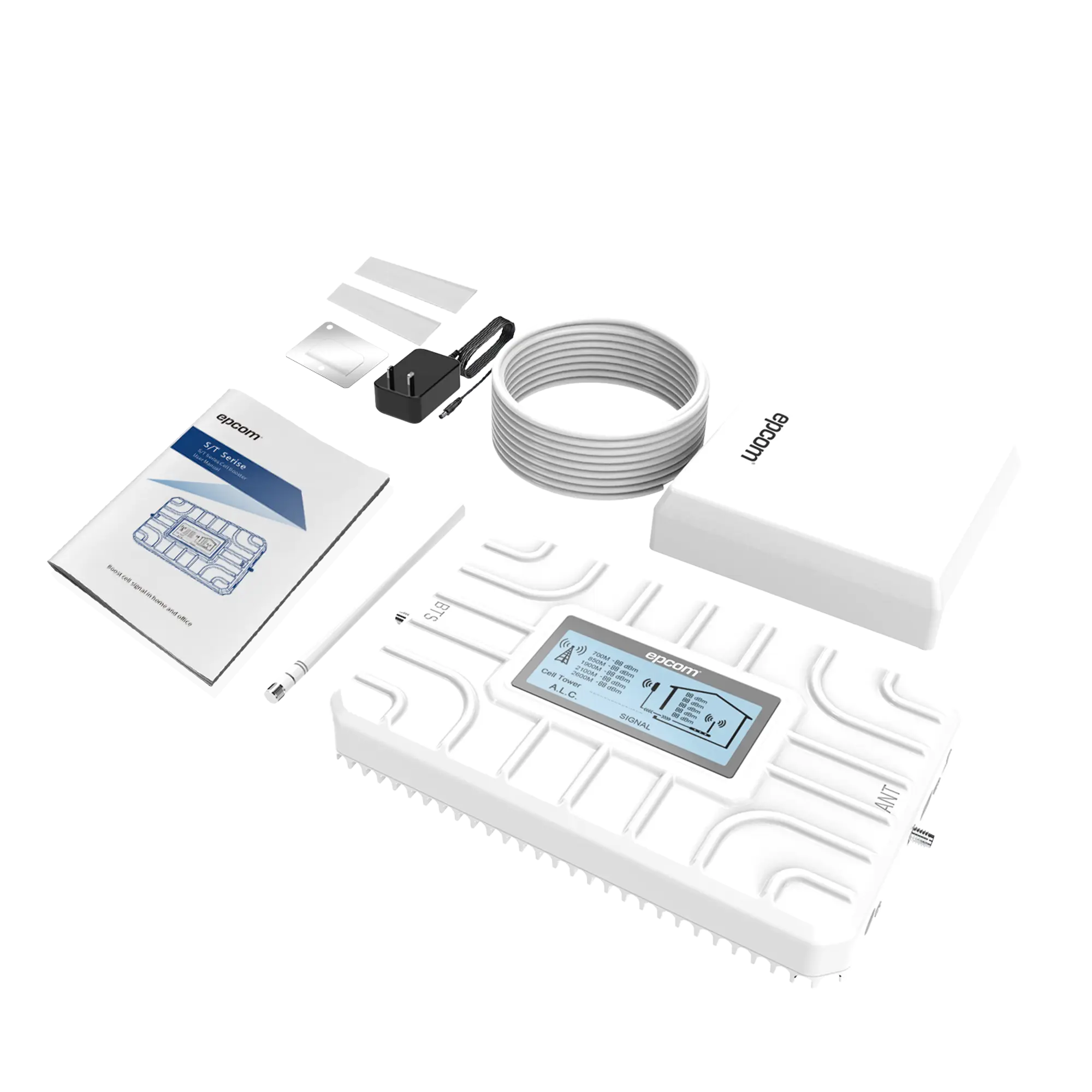 Kit Amplificador de Señal Celular 2G, 3G, 4G y 5G / Mejora llamadas convencionales y VoLTE / Amplifica señal de TELCEL, AT&T, MOVISTAR, BAIT,DiRi y más / Cubre hasta 150 m².