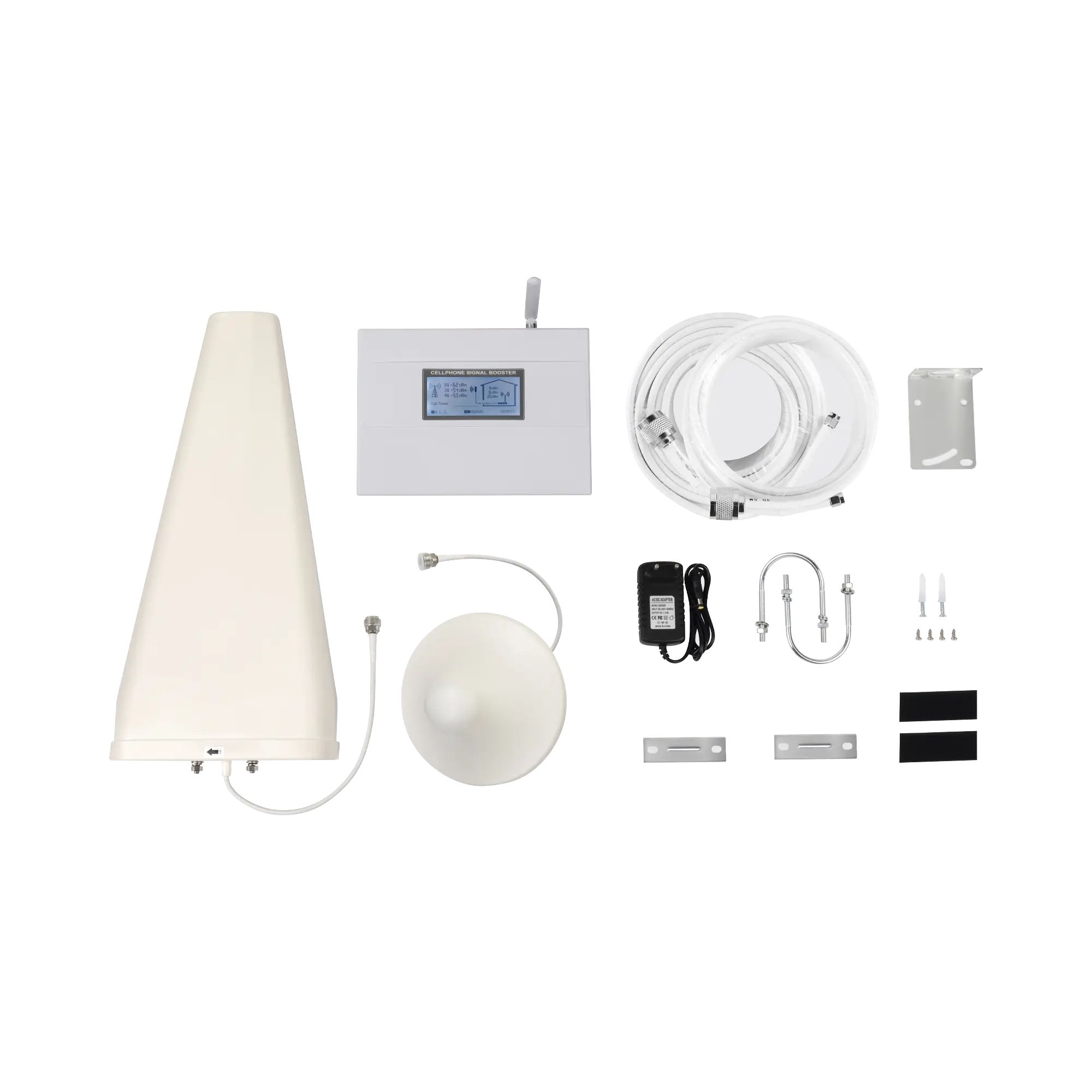 Kit Amplificador de Señal Celular DOBLE banda de frecuencia / Mejora las llamadas convencionales / Soporta los datos de las tecnologías 2G y 3G de TELCEL, AT&T y MOVISTAR / Cubre hasta 600 m².