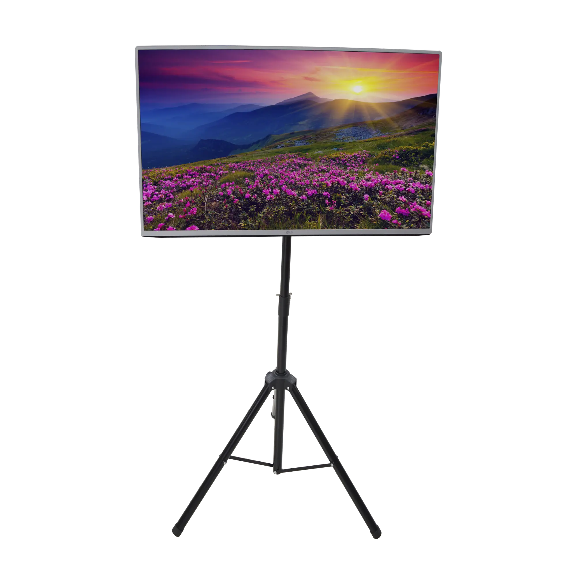 Trípode Portátil con Soporte de piso para Monitores de 32 a 65″ / Vesa 600 x 400 / Acero / Montaje de 65 cm a 1 mt