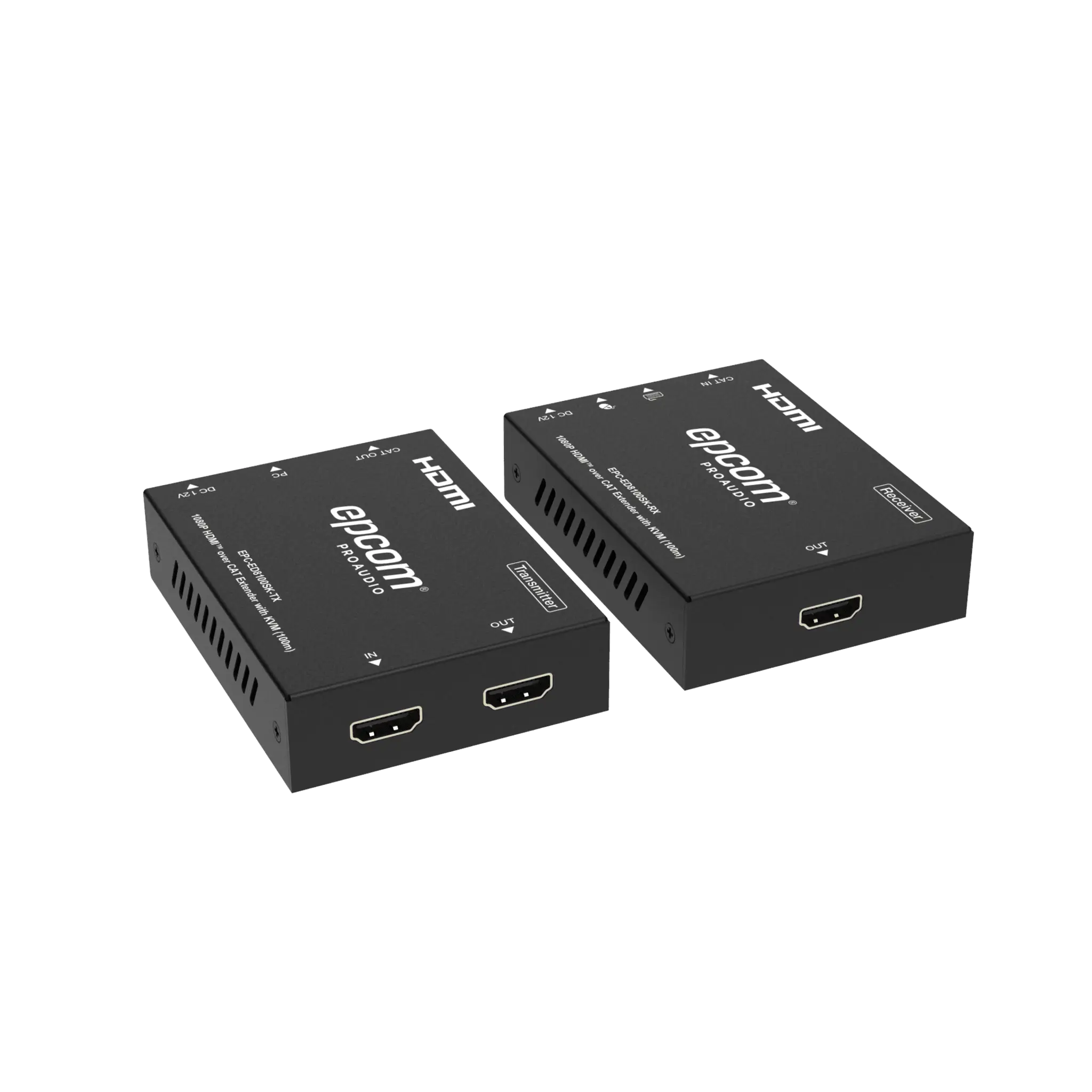 Extensor HDMI | Soporta KVM | Transmisión hasta 100 m | Cable CAT6 | 1080P@60Hz | Copia EDID automática | Sin compresión ni retraso | PoC