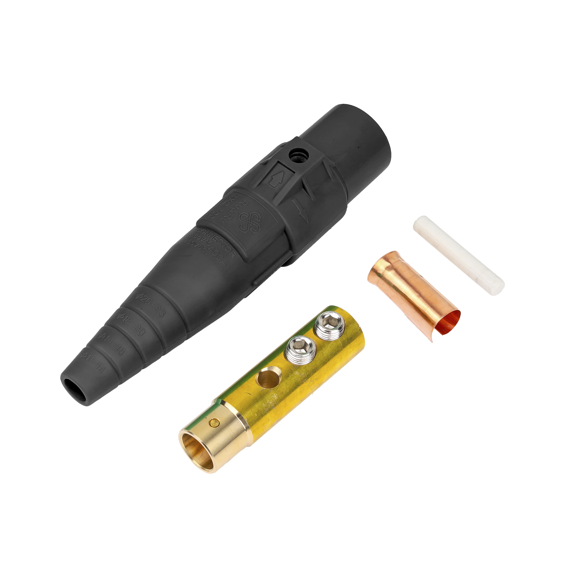 Conector camlock 400 AMPERES HEMBRA COLOR NEGRO