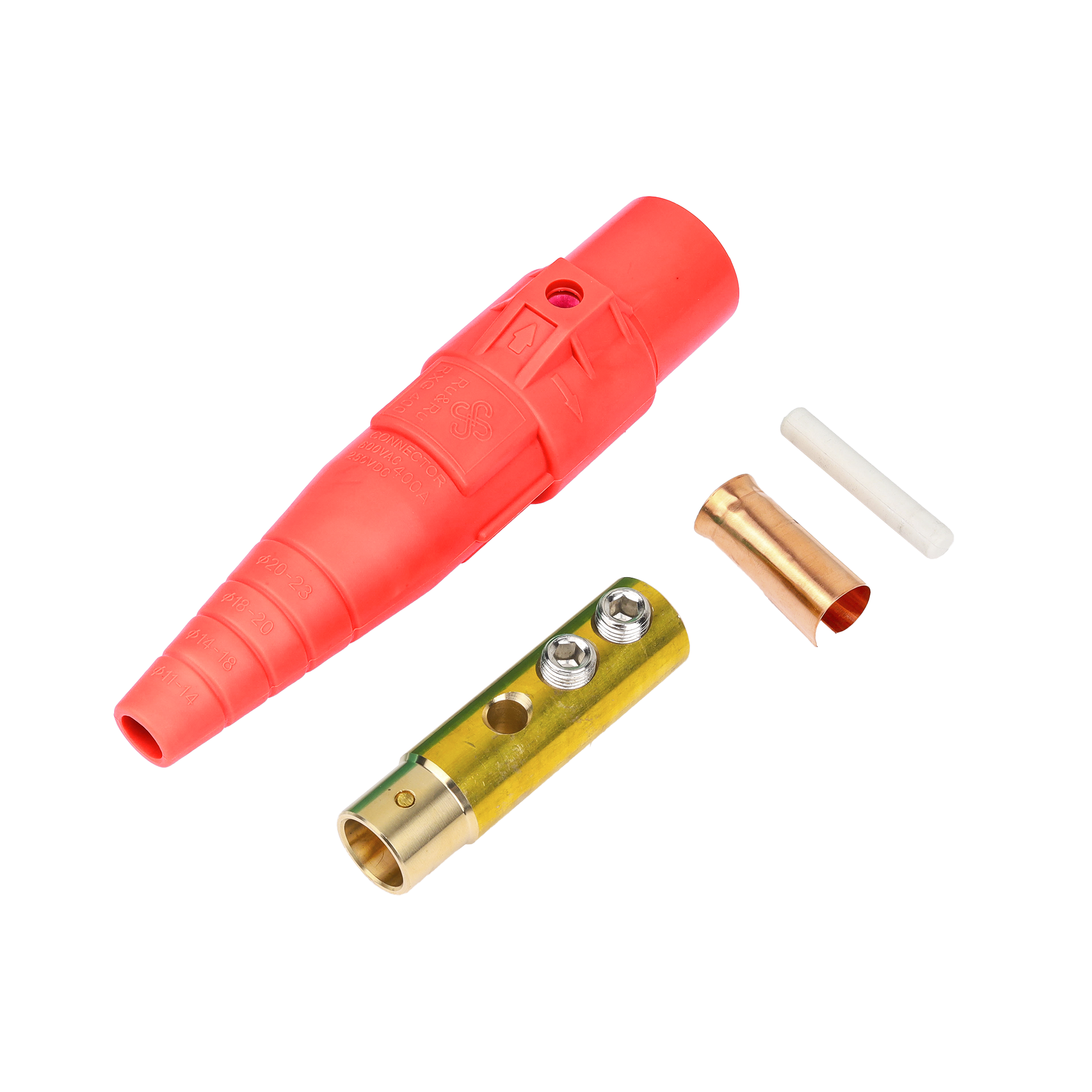 Conector camlock 400 AMPERES HEMBRA COLOR ROJO