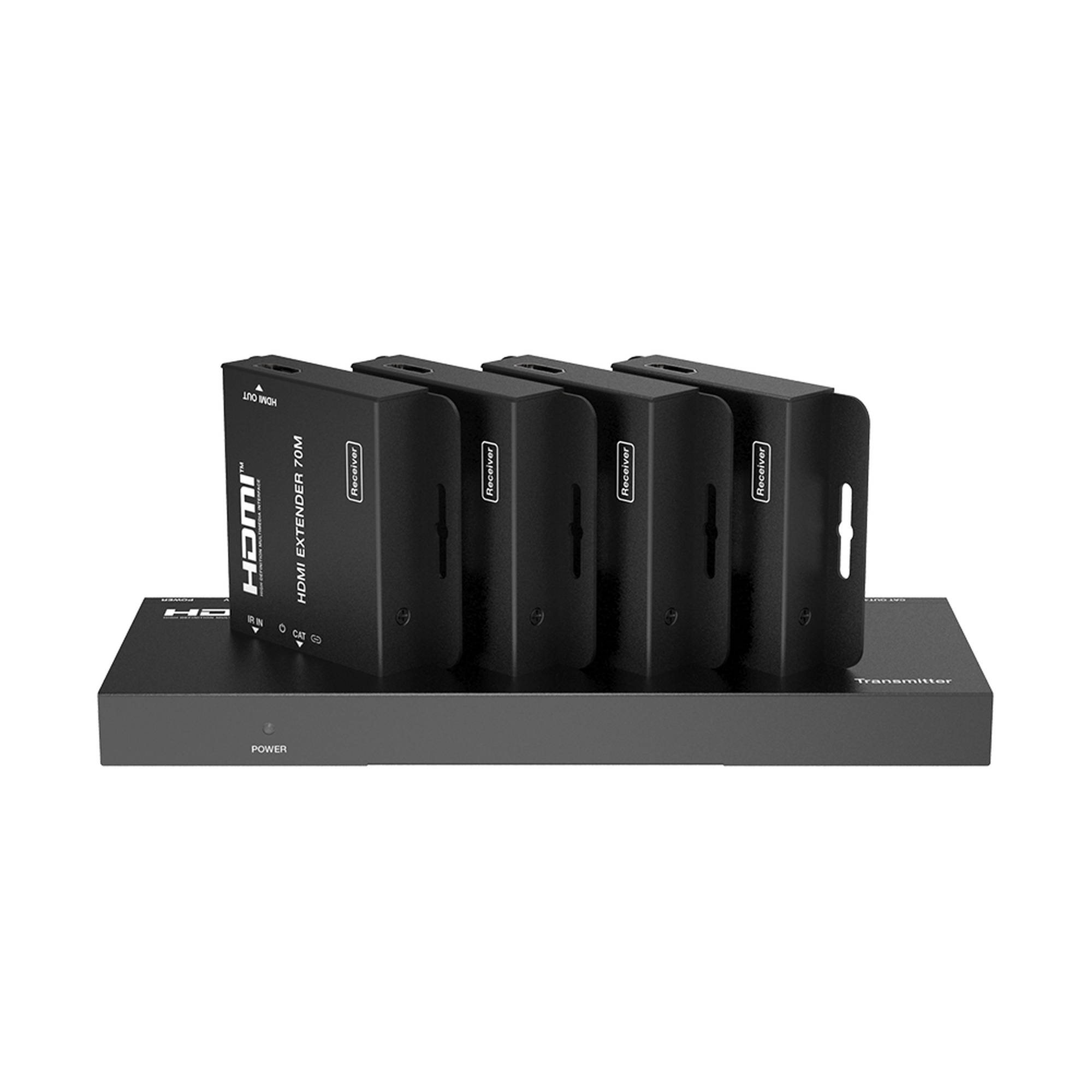 Splitter HDMI 1×4 | Extensor HDMI | 4K@30Hz 40m | 1080p@60Hz 70m | Función PoC | 4:4:4