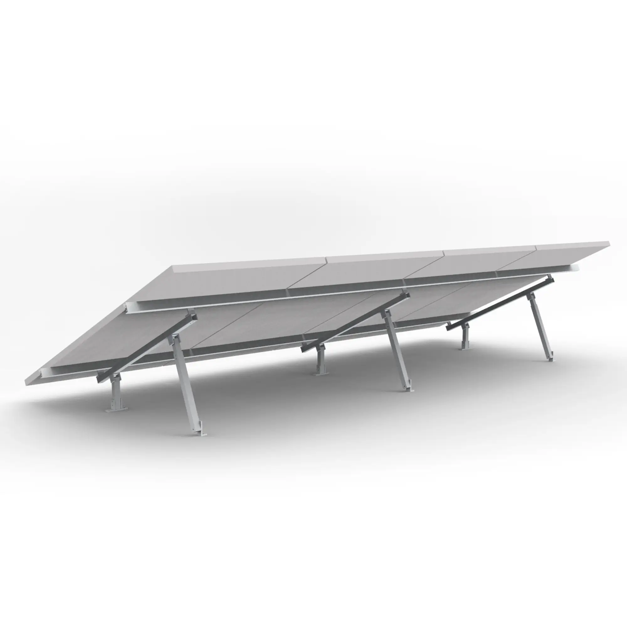 Montaje para Panel Solar, Riel «7» de 4200mm para Módulos con Espesor de 40mm, Velocidad de Viento Máx. 162km/h
