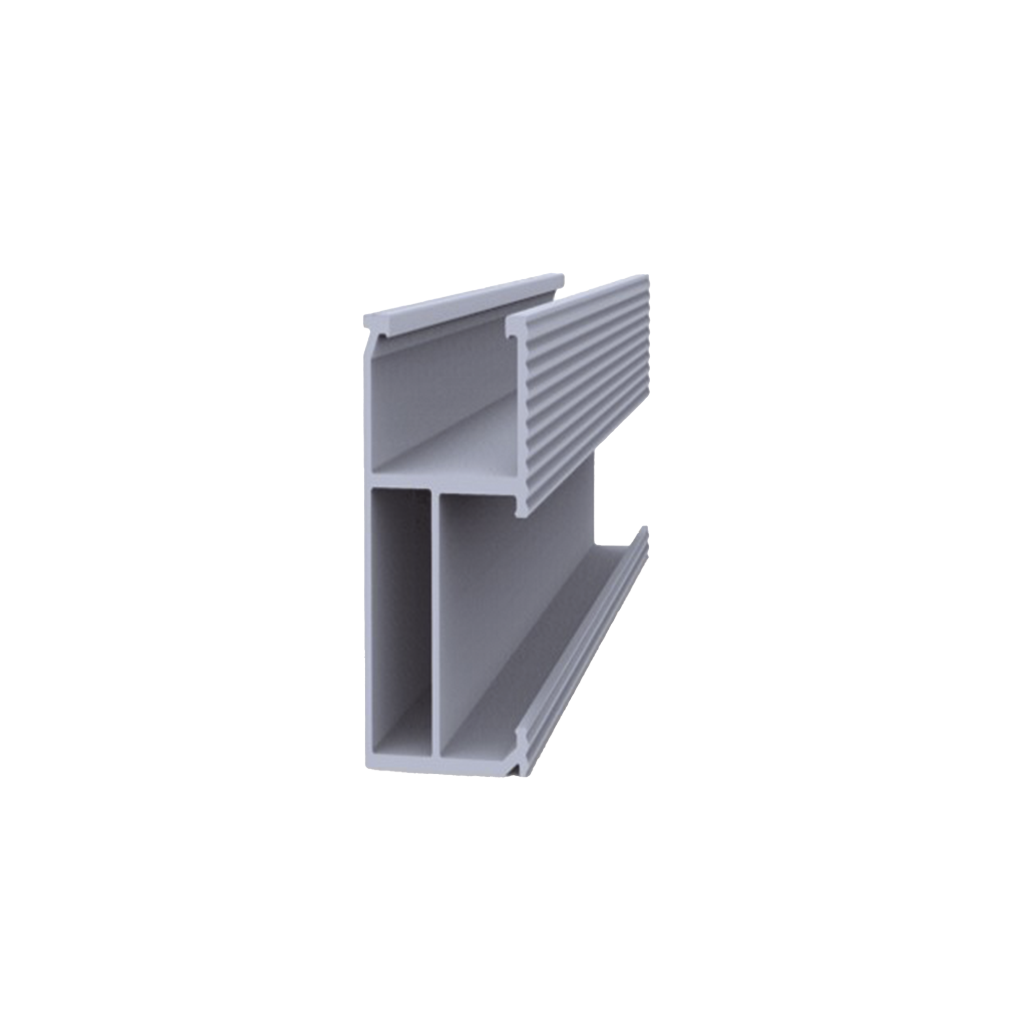 Riel 8 para montaje de módulos fotovoltaicos de aluminio anodizado de 2700mm.