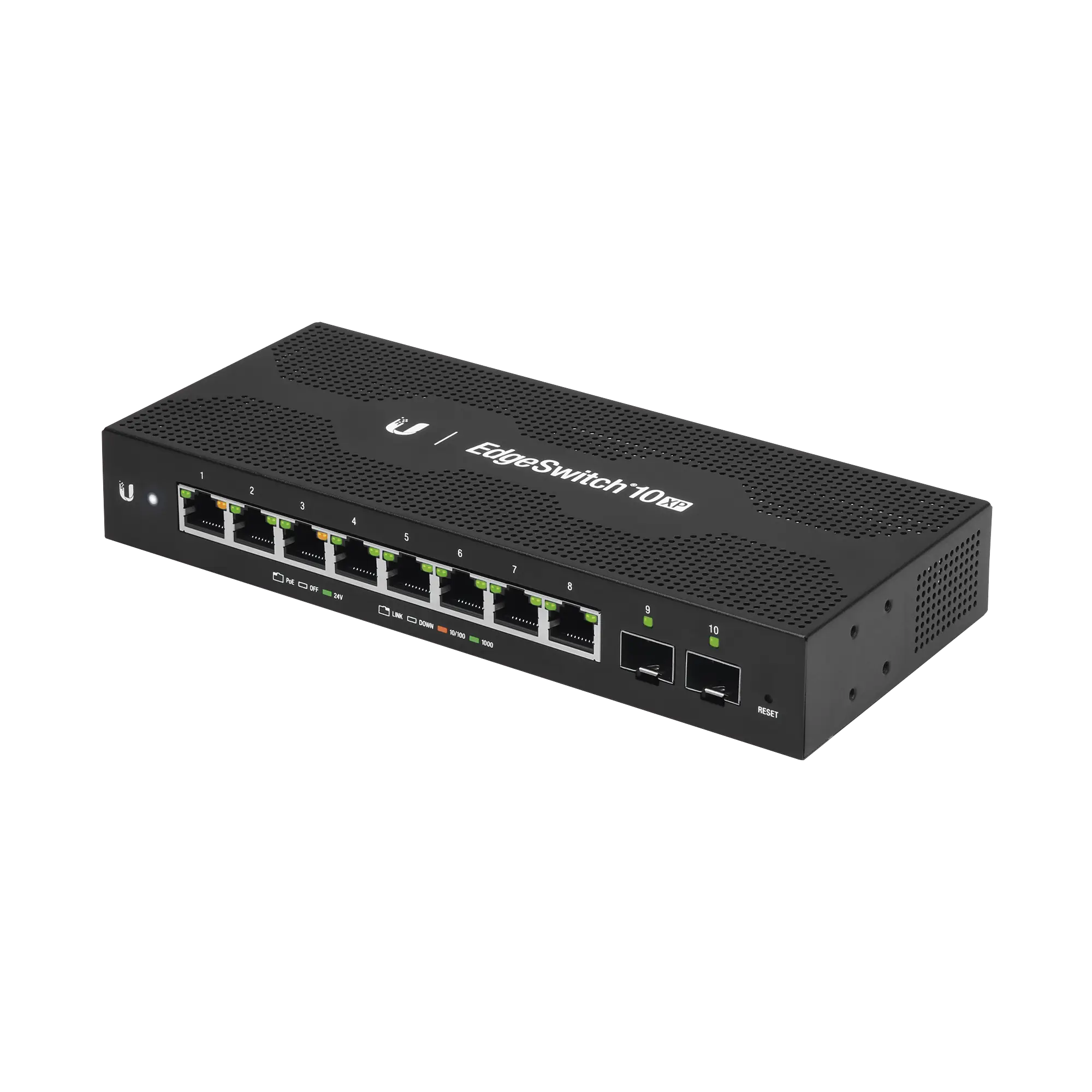 EdgeSwitch 10X Administrable de 8 Puertos Gigabit PoE Pasivo 24VDC + 2 Puertos SFP