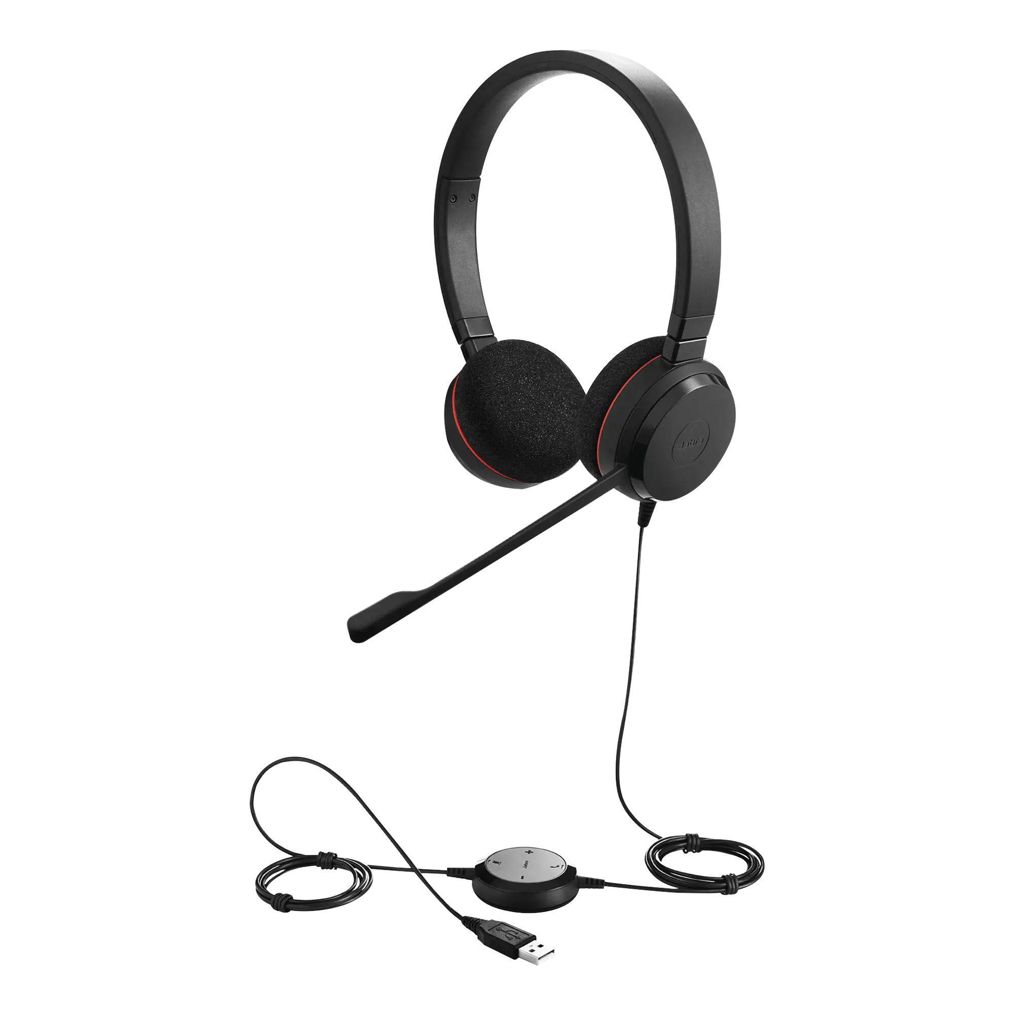 Jabra Evolve 20 DUO con conexión USB, micrófono con cancelación de ruido de ultima generación, configuración Plug and Play (4999-829-209)