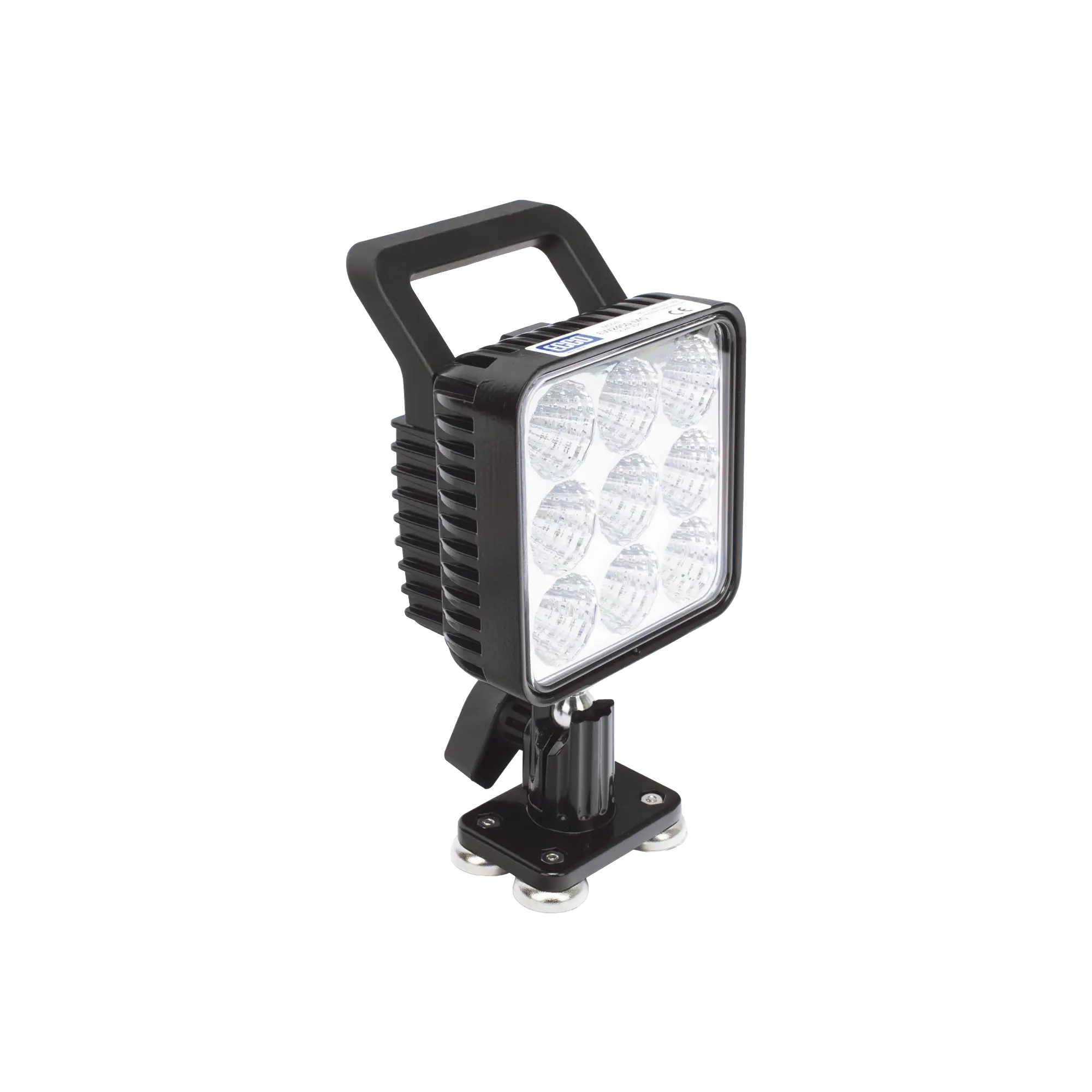 Lámpara de trabajo de 9 led, montaje giratorio magnético, 12-24 Vcc, 1300 Lumenes