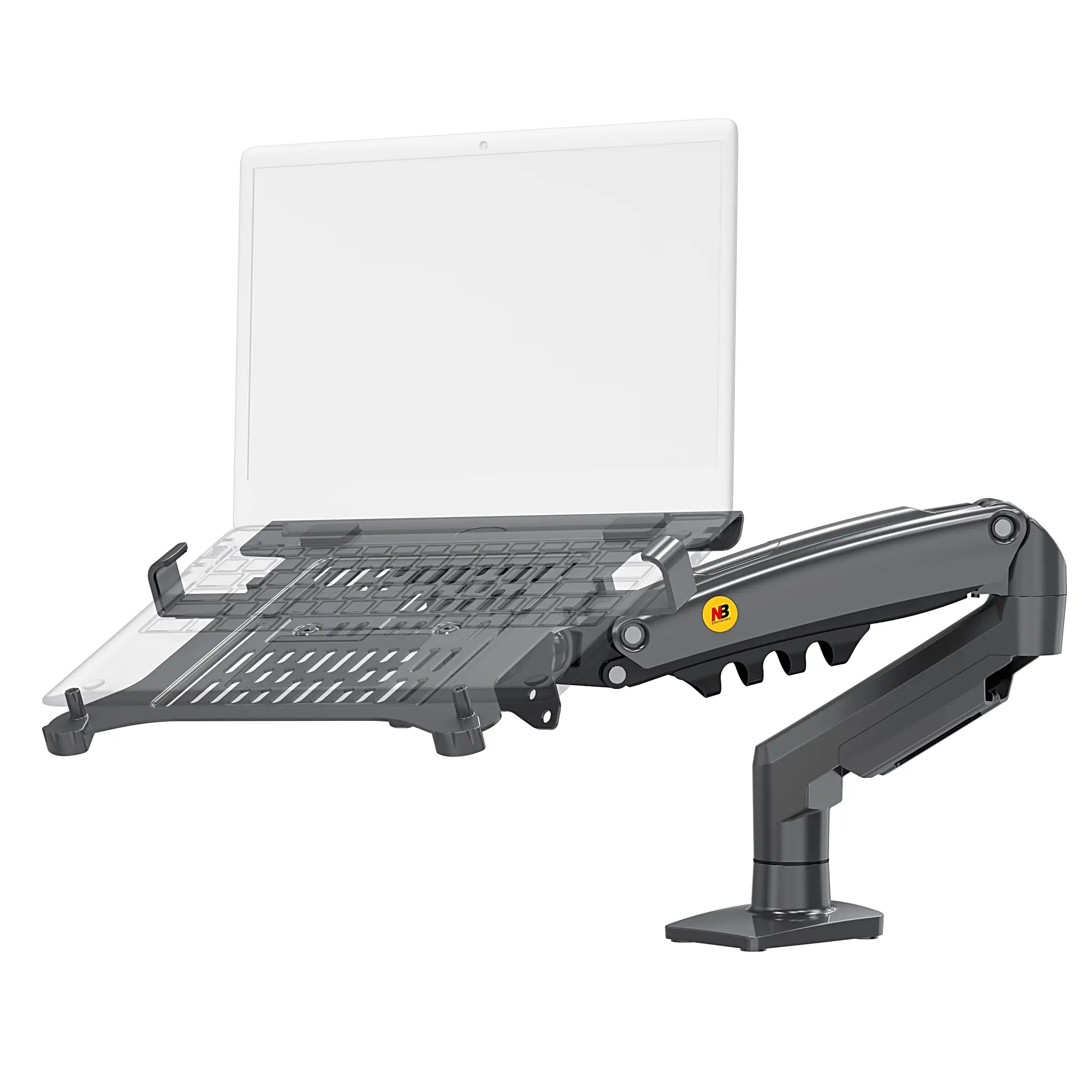 Soporte para Monitor o Laptop con Resorte de Gas / Compatibilidad de 17 a 30 pulgadas en Monitores y 10 a 17 pulgadas en Laptops / Ajuste Flexibles / Compatible con VESA 100×75 / Capacidad de Carga de 9 kg / Estructura Robusta