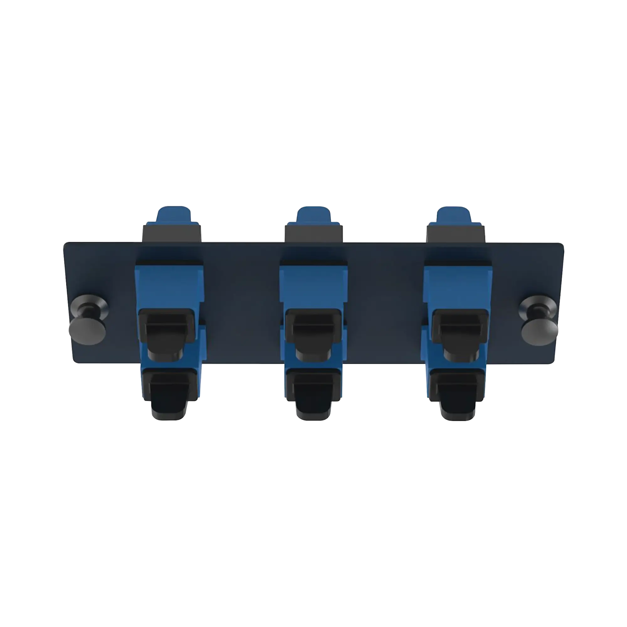 Placa Acopladora de Fibra Optica FAP, Con 6 Conectores SC Simplex (6 Fibras), Para Fibra Monomodo OS1/OS2, Color Azul