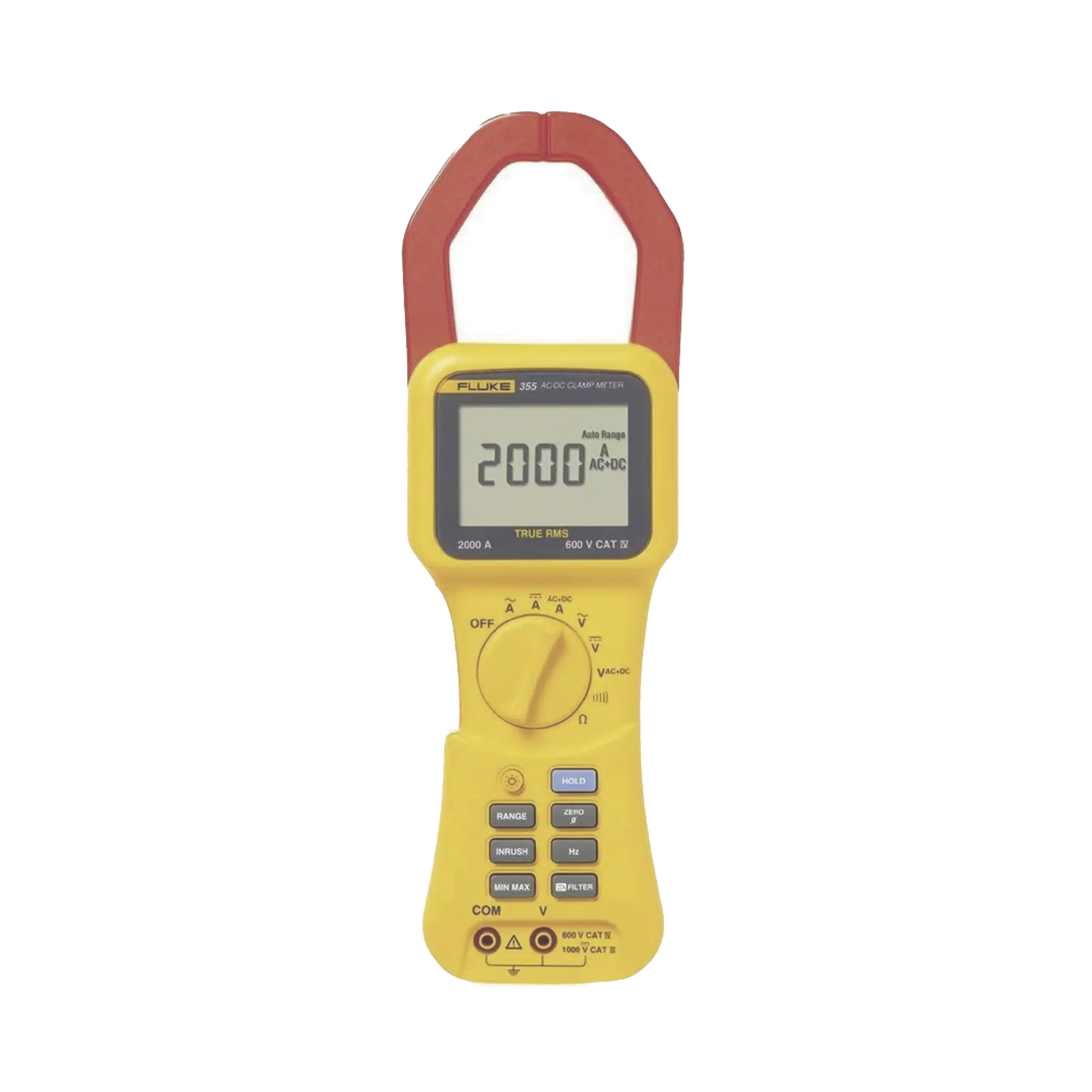 Pinza Amperimétrica de Verdadero Valor Eficaz de 2000 A CA. CAT IV 600 V, CAT III 1000 V