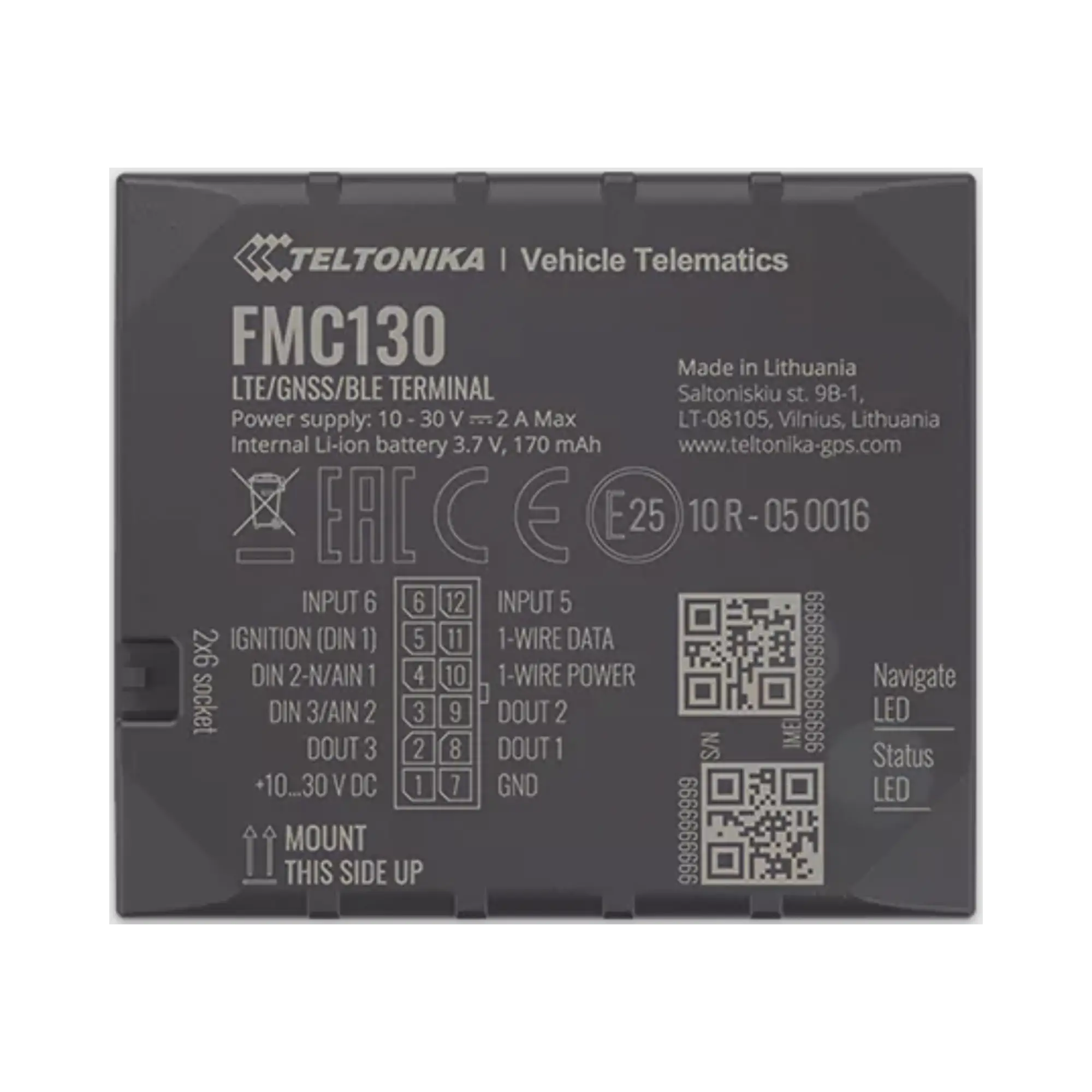 Profesional Rastreador Vehicular (GPS) 4G LTE CAT 1 y 2G / Identificación de Conductores / Bloqueo Remoto / Detección de Jammer / Sensores Bluetooth / Múltiples I/O
