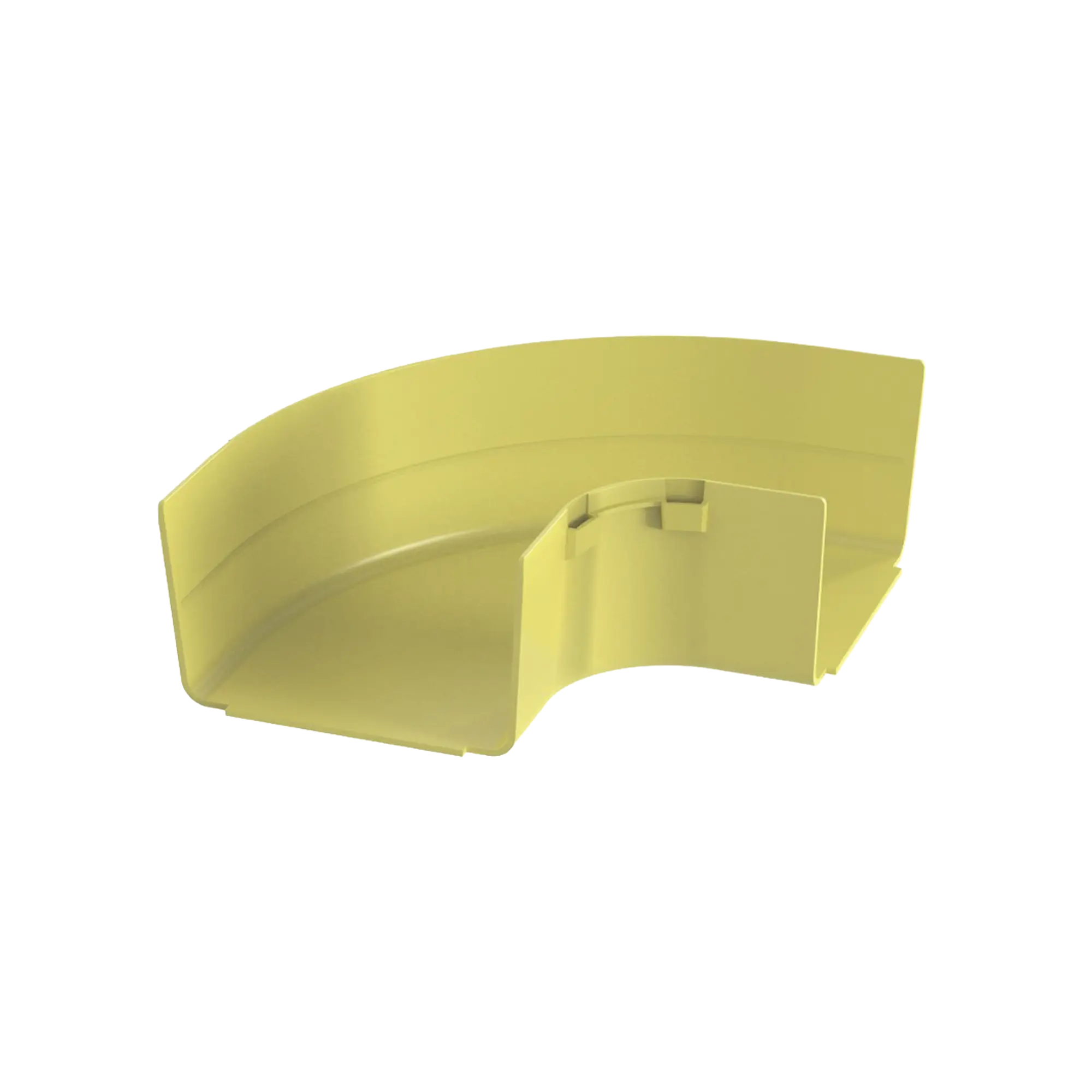 Ángulo Recto a 90º Horizontal, Para Canaletas FiberRunner™ 6X4, Color Amarillo