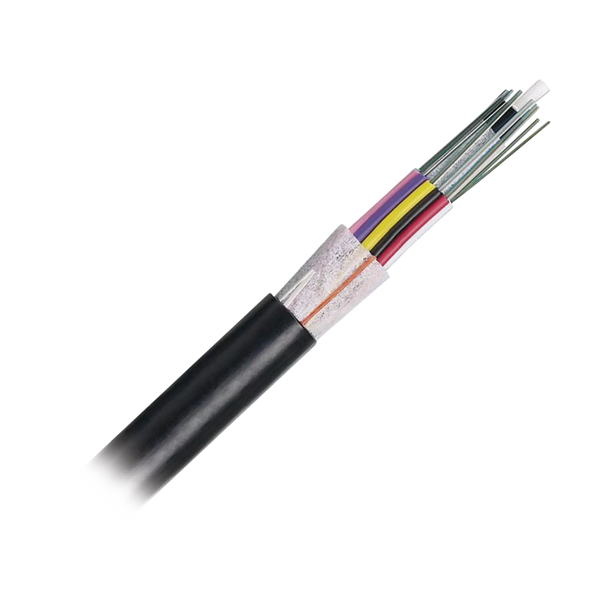 Cable de Fibra Óptica de 6 hilos, OSP (Planta Externa), No Armada (Dieléctrica), 250um, Monomodo OS2, Precio Por Metro