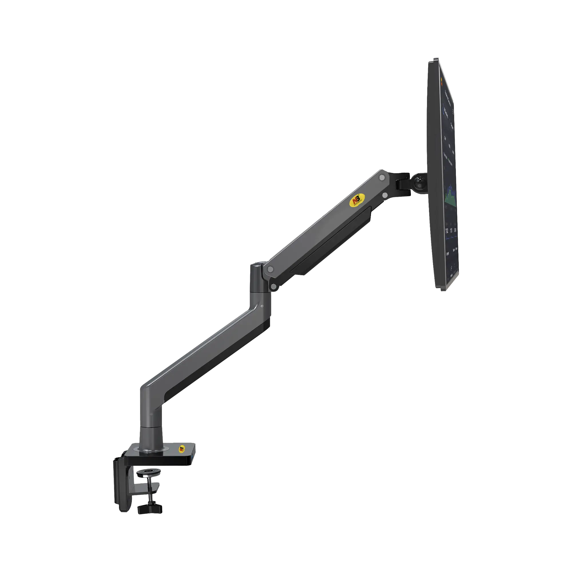 Montaje de Escritorio Articulado para Monitores de 22-40″ / Soporta hasta 15 kg / Vesa 75 x 75 / 100 x 100 / Acero / Giro: 360°
