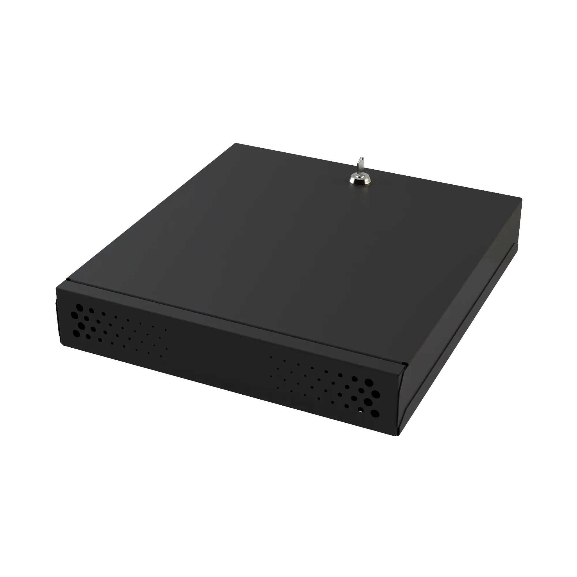 Gabinete Metálico de Seguridad para DVR/NVR, Ancho 396 mm x 78 mm de Alto x