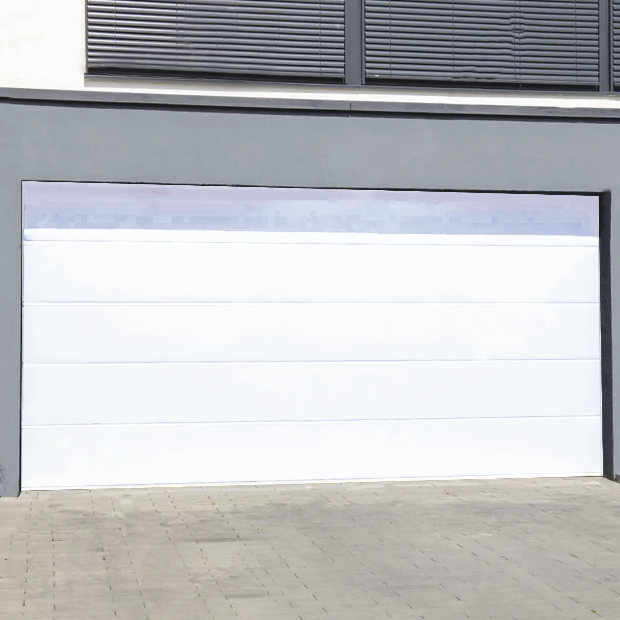 Puerta de Garage de Alta Calidad / Linea Central / Color Blanco 8X9 pies, AISLADA, Estilo Americana.