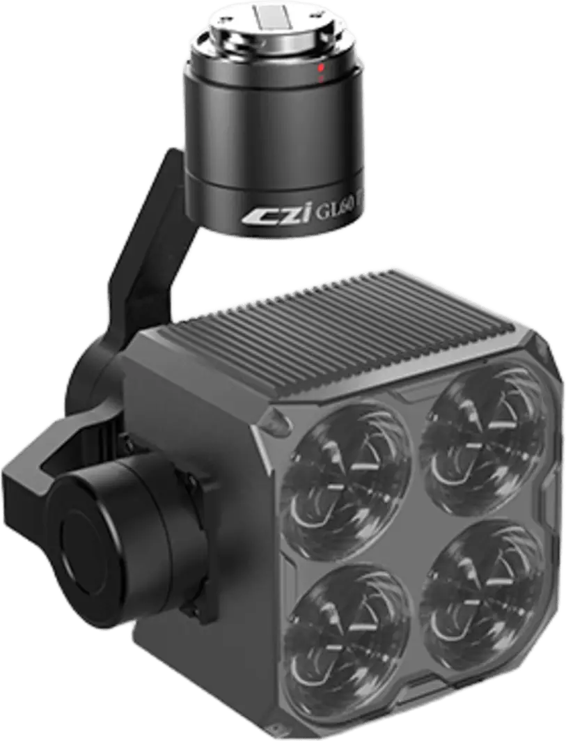Foco Gimbal, 120W Máximo, 13400 Lúmenes, 4 Grupos Ópticos, 750g Peso, Iluminación 150m, Compatible con M300/M350/M400