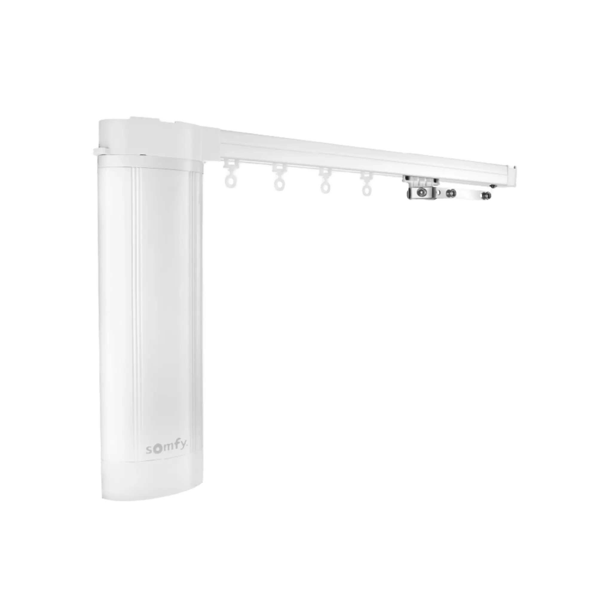 Kit para convertir, automatizar y controlar sus cortinas tradicionales (riel 4.8m, 65 kilos), motor inteligente. Integre con Alexa y control remoto desde su App.