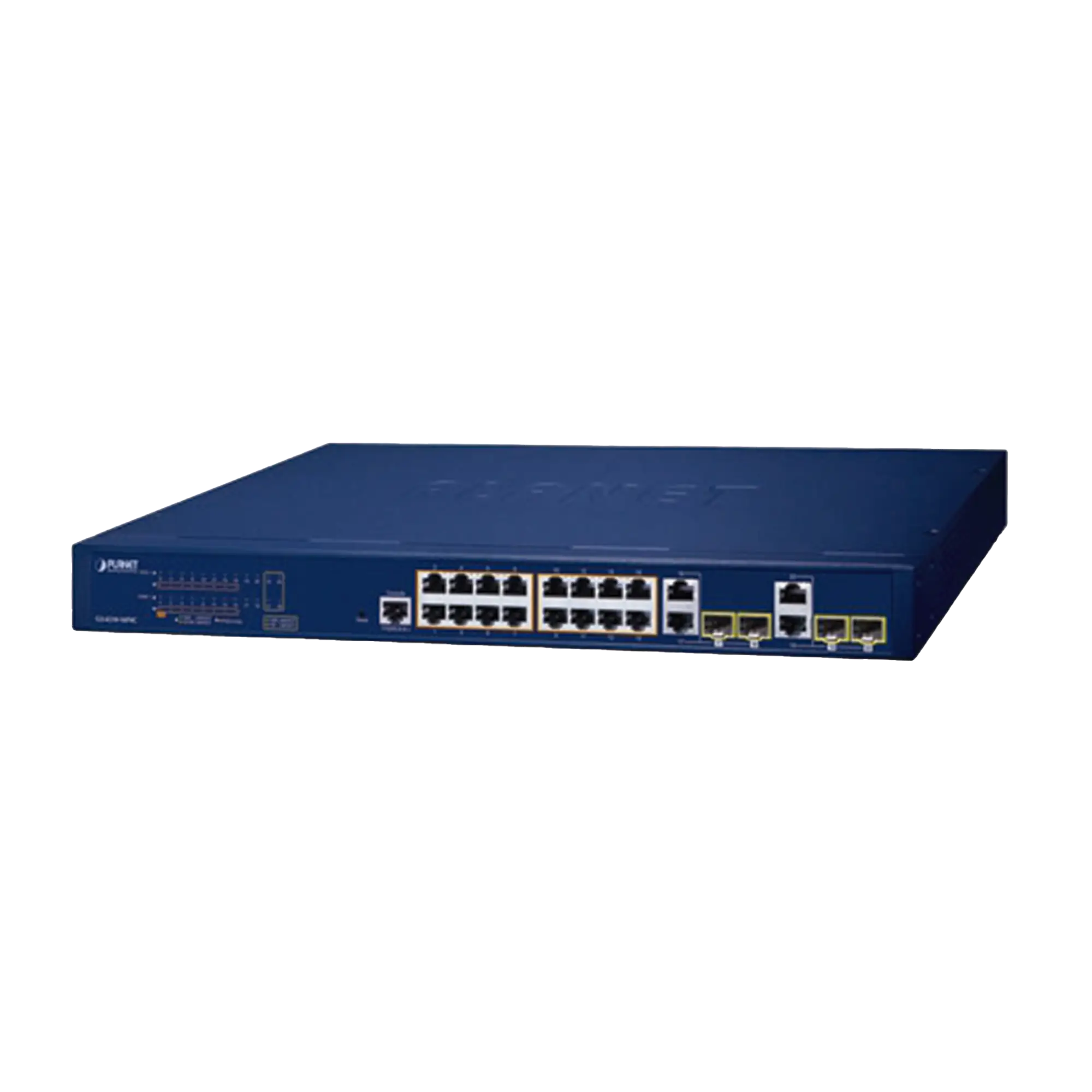 Switch Administrable PoE Capa 2 de 16 Puertos 10/100/1000 Mbps 802.3af/at, 4 Puertos SFP Gigabit, Hasta 240 W