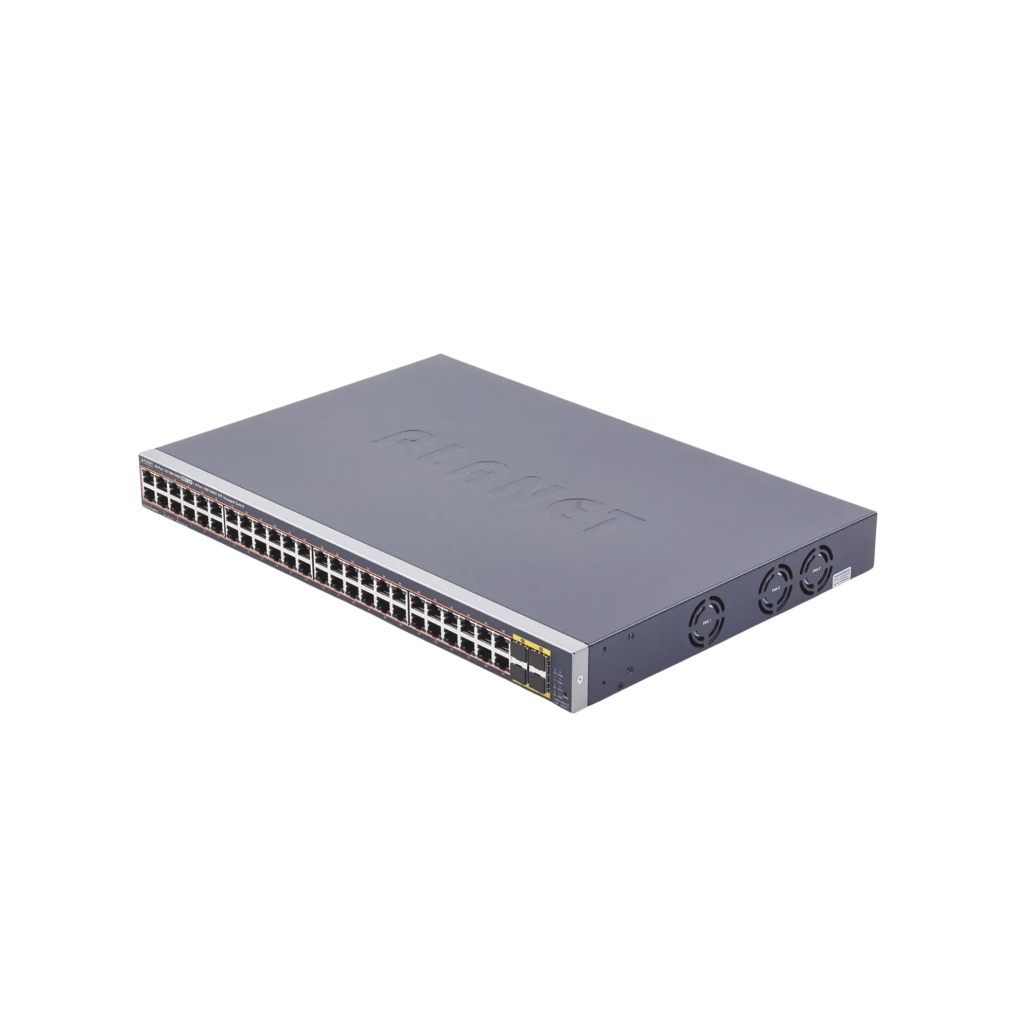 Switch Administrable de 48-Puertos 10/100/1000T 802.3at PoE + 4-Puertos 100/1000BASE-X SFP / 440W