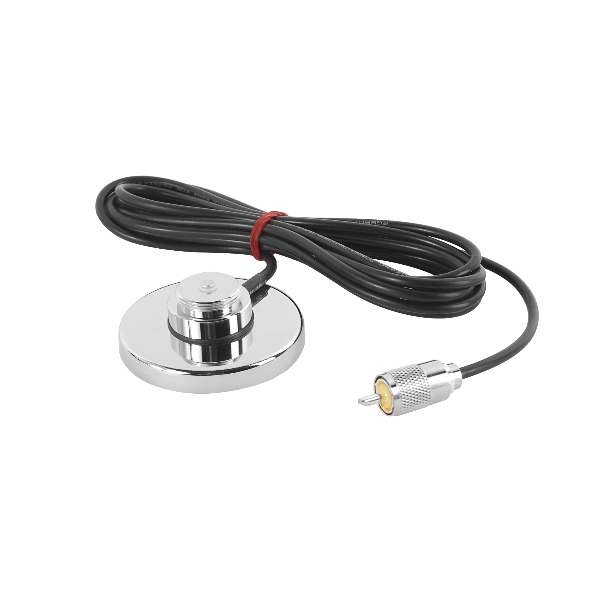 Montaje Magnético para Antenas de 3/4″(NMO), 3.5 m de Cable RG58U y Conector UHF (PL259) Macho.