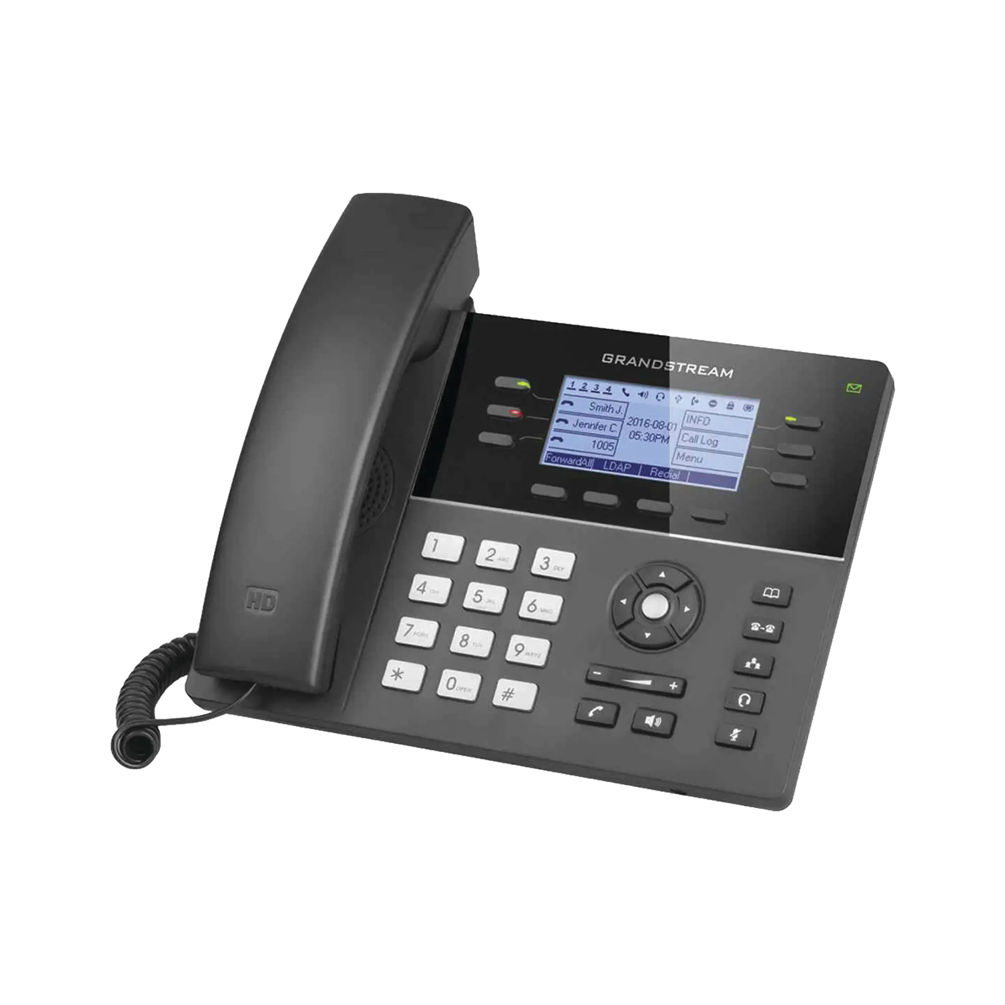 Teléfono IP WiFi Gama media de 6 Líneas con 4 teclas de función, 24 teclas de extensión BLF digital y conferencia de 5 vías PoE