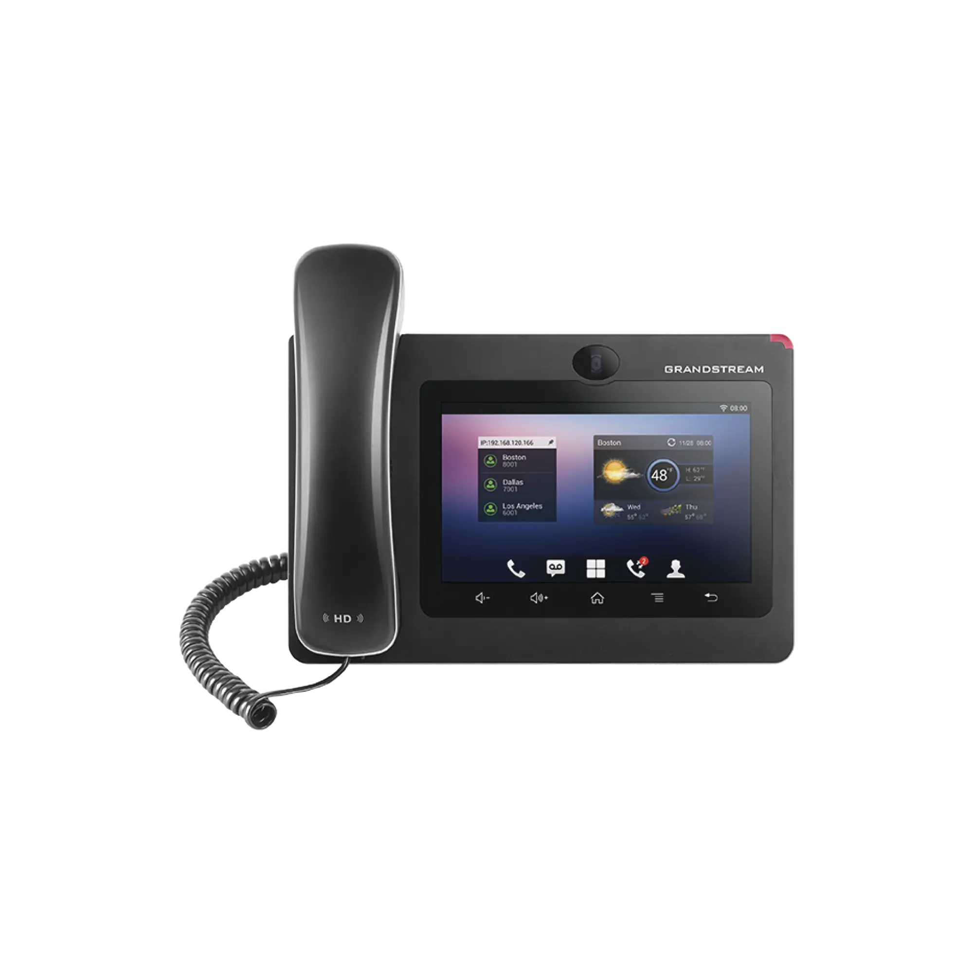 Teléfono IP GrandStream Empresarial para Videoconferencias con Android 7, 16 lineas, procesador 4 nucleos