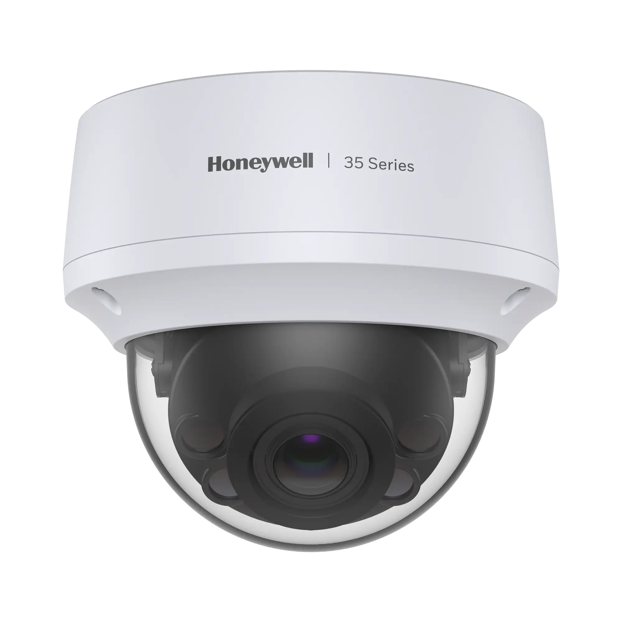 Domo IP 5 Megapixel / Lente Mot. 2.7 a 13.5 mm / 50 mts IR / Ultra Baja Iluminación /  NDAA / ONVIF /  IP67 / IK10 / H.265 / IA (Filtro de Humanos y Vehiculos) / Merodeo / Conteo de Personas / PoE / Audio y Alarmas I/O / Serie 35