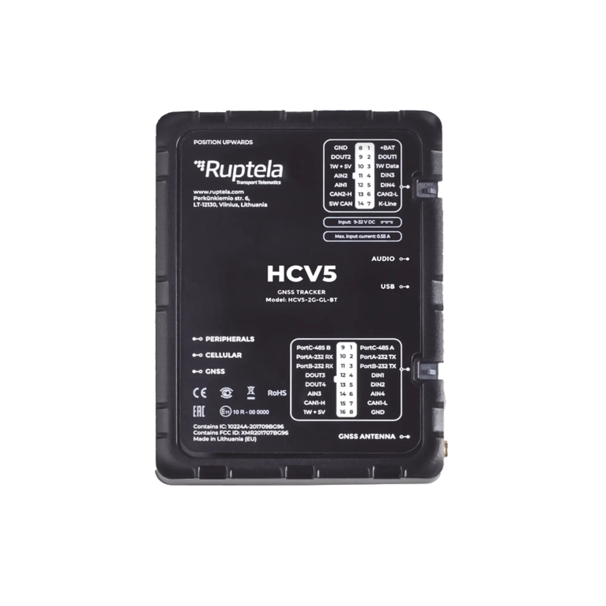 Localizador 4G LTE Obtenga información de la computadora del vehiculo lectura CAN, OBD y LCV / Sensores Bluetooth / Vehiculos ligeros / Vehiculos pesados / RS485 / RS232 / Análogico / RFID