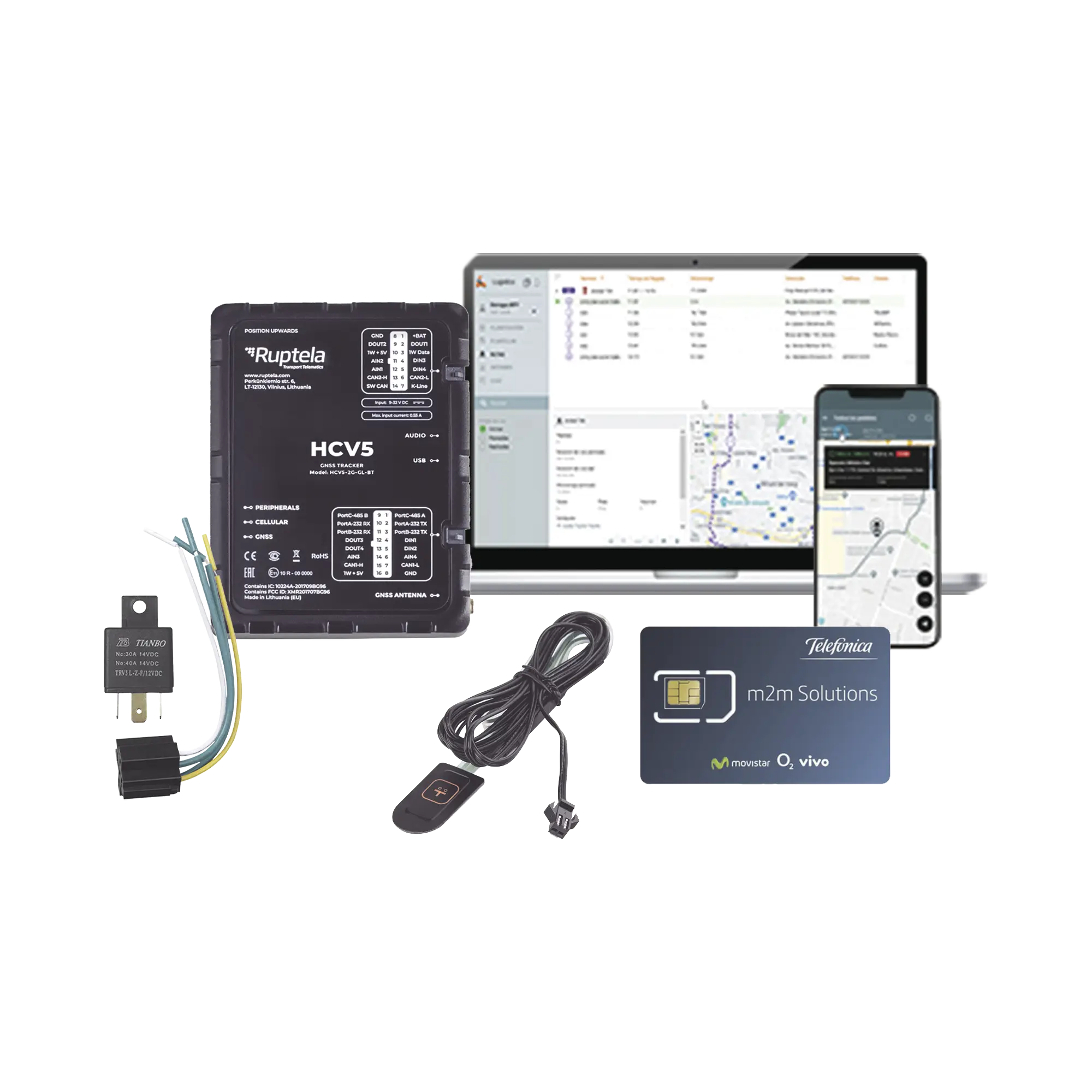 Kit de Localizador 4G LTE CATM1/ Incluye 1 MICROSIM25GPS y servicio de datos por 1 año / 1 EPCOMGPSMENSUAL / RELAY / Botón SOS
