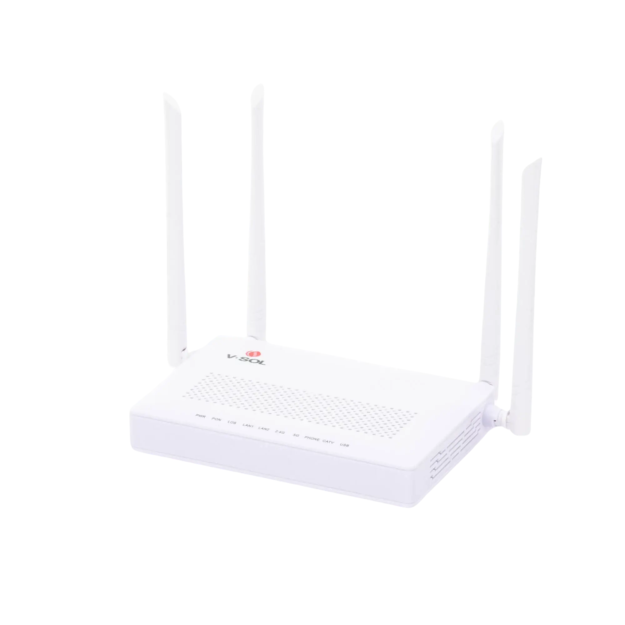 ONU Dual GPON/EPON con Wi-Fi AC de doble banda, 1 puerto SC/APC + 2 puertos LAN Gigabit + 1 puerto FXS + 1 Puerto CATV