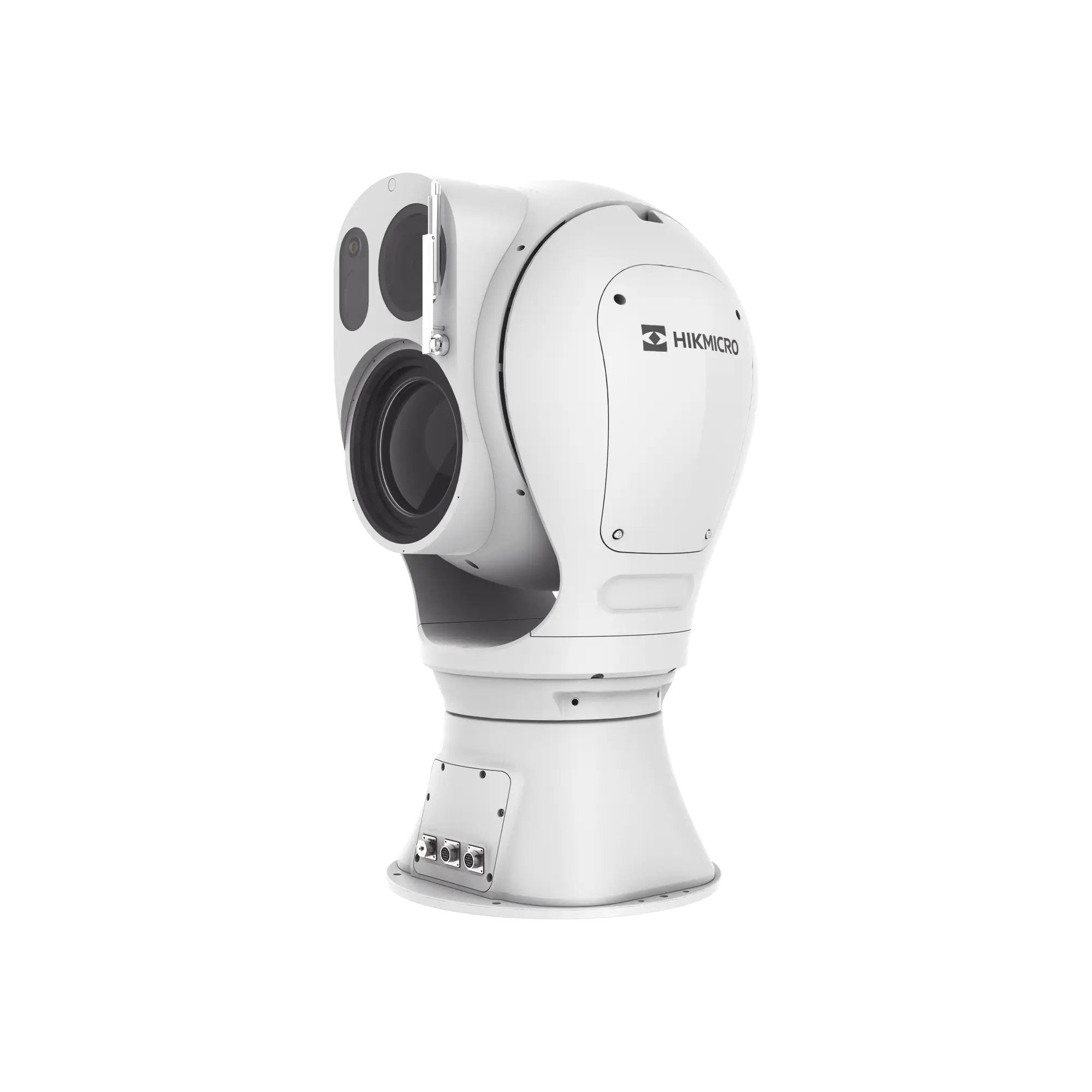 Esfera Punta de Poste IP Dual / Térmica 38 a 190 mm ( 1280 x 1024) + Óptico 100X (4 Megapixel) / Iluminación 3000 mts Laser / IP67 / microSD