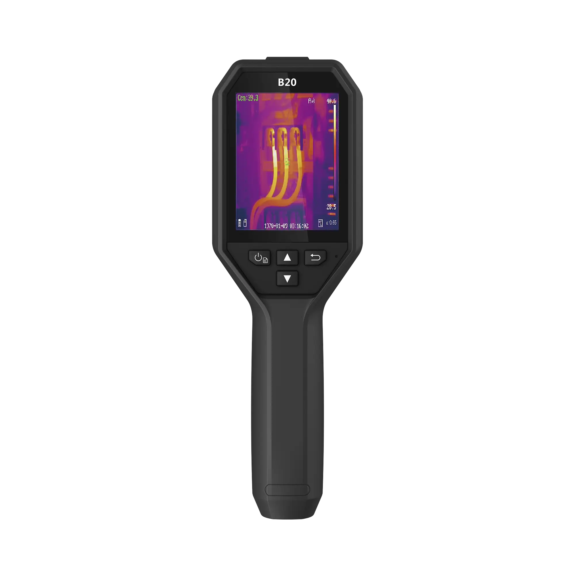 B20 – Cámara Termográfica Portátil Dual / Lente Térmico 3.6 mm (256 × 192) / Lente Optico / WiFi / IP54 / Hasta 6 Horas de Funcionamiento Continuo