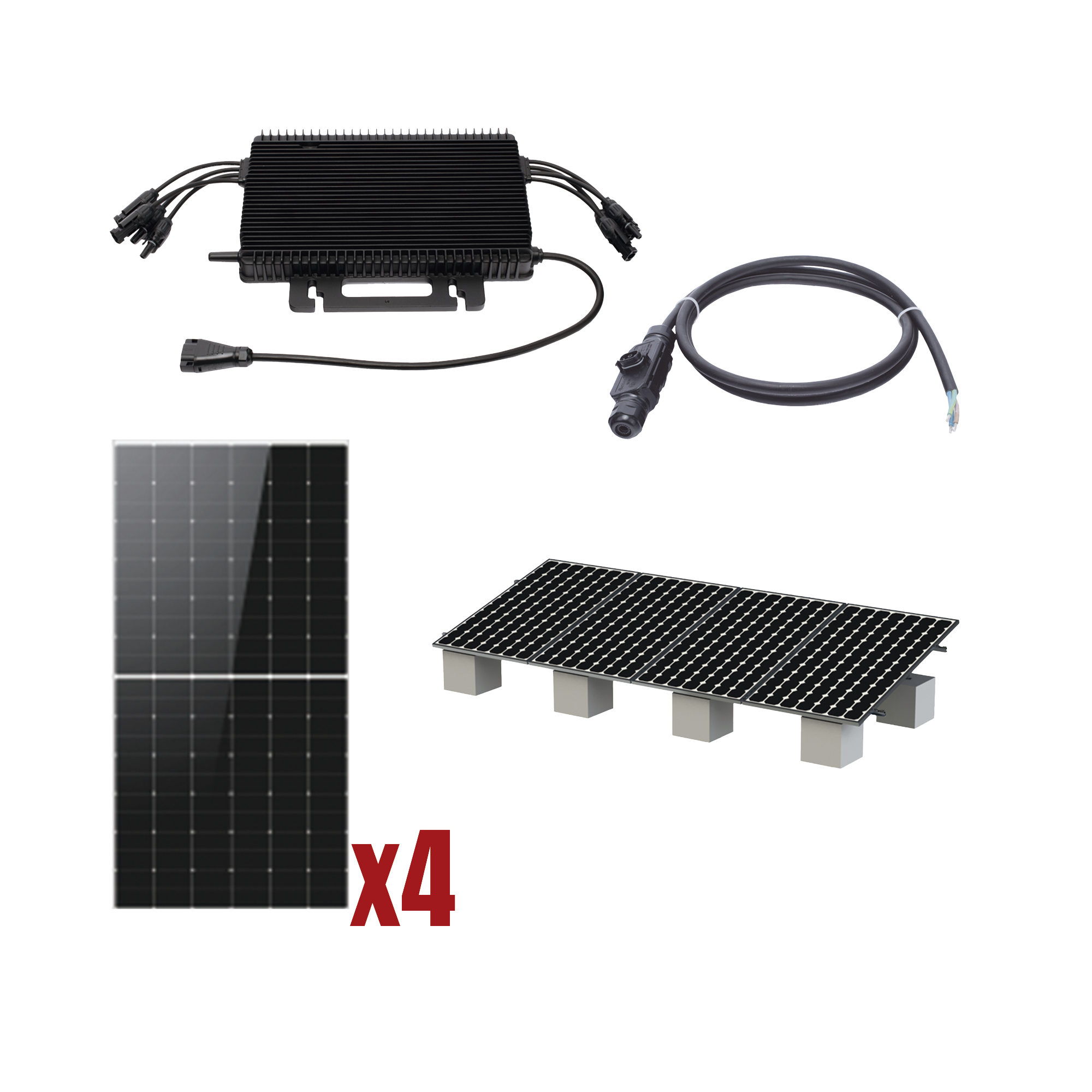Kit Solar Interconexion  / 2kW  220Vca / Microinversores HOYMILES / Montaje Incluido