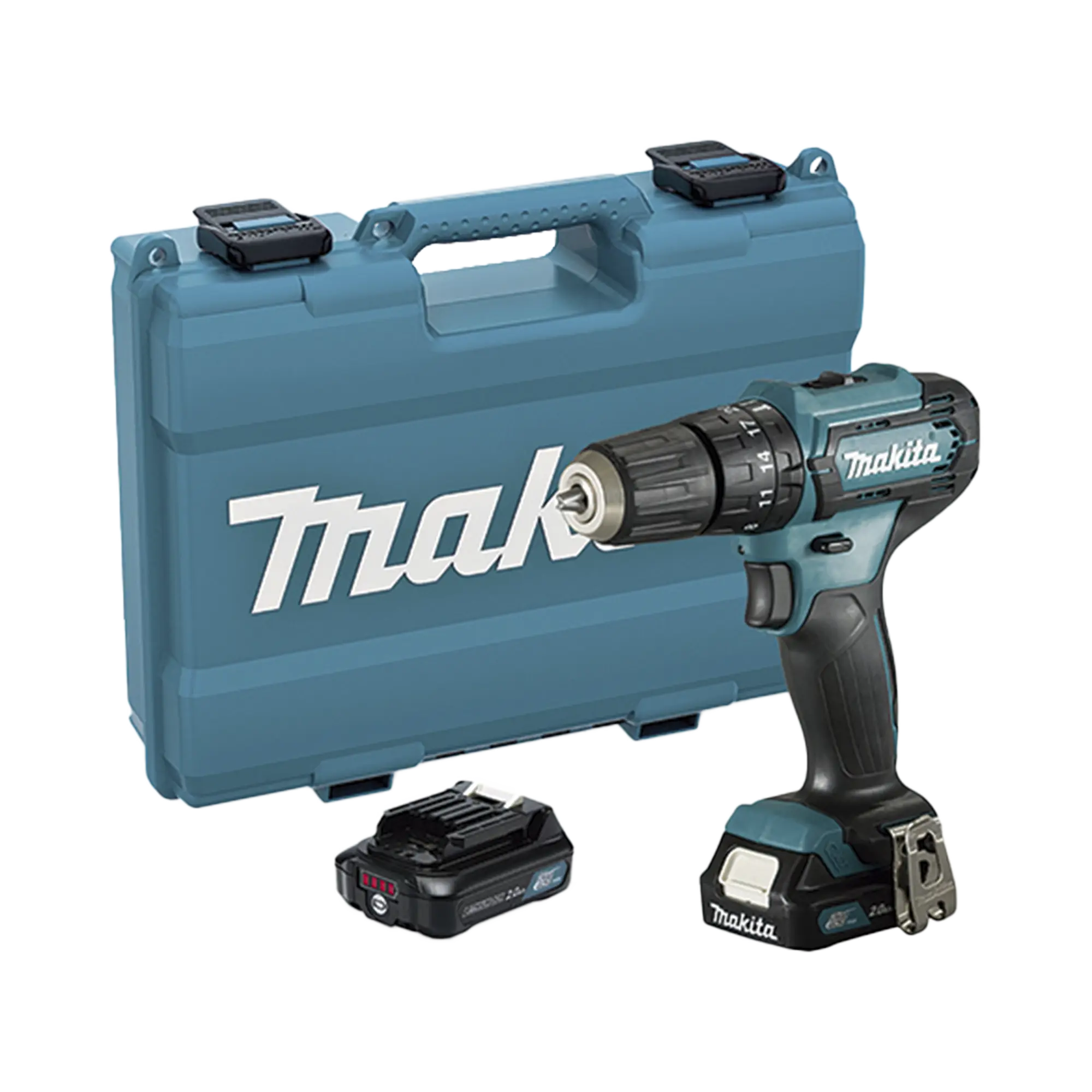 Taladro Combinado de 12Vcc, con tecnología CXT, (Incluye 2 Baterías y Cargador Rápido, Maletín plástico).