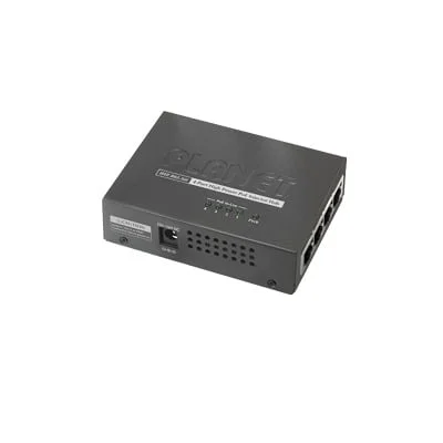Inyector High PoE, de 4 Puertos Gigabit de Entrada, 4 Puertos PoE 802.3af/at Gigabit de Salida Para Cada Puerto, Hasta 30 W por interfaz