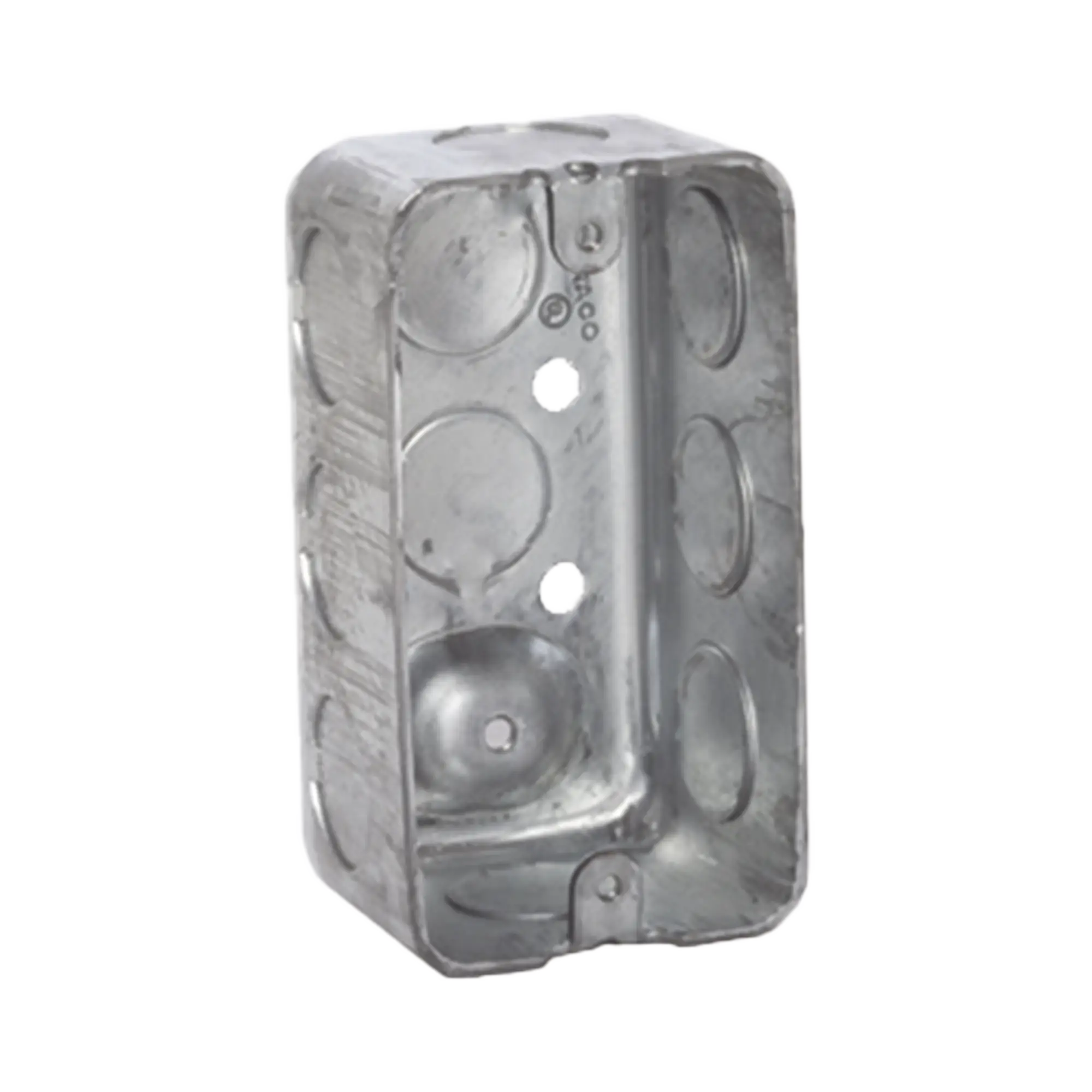 Caja (Chalupa) 4×2″/ Profundidad 1-7/8″/ 10 Entradas de 1/2″/ Troquelada.